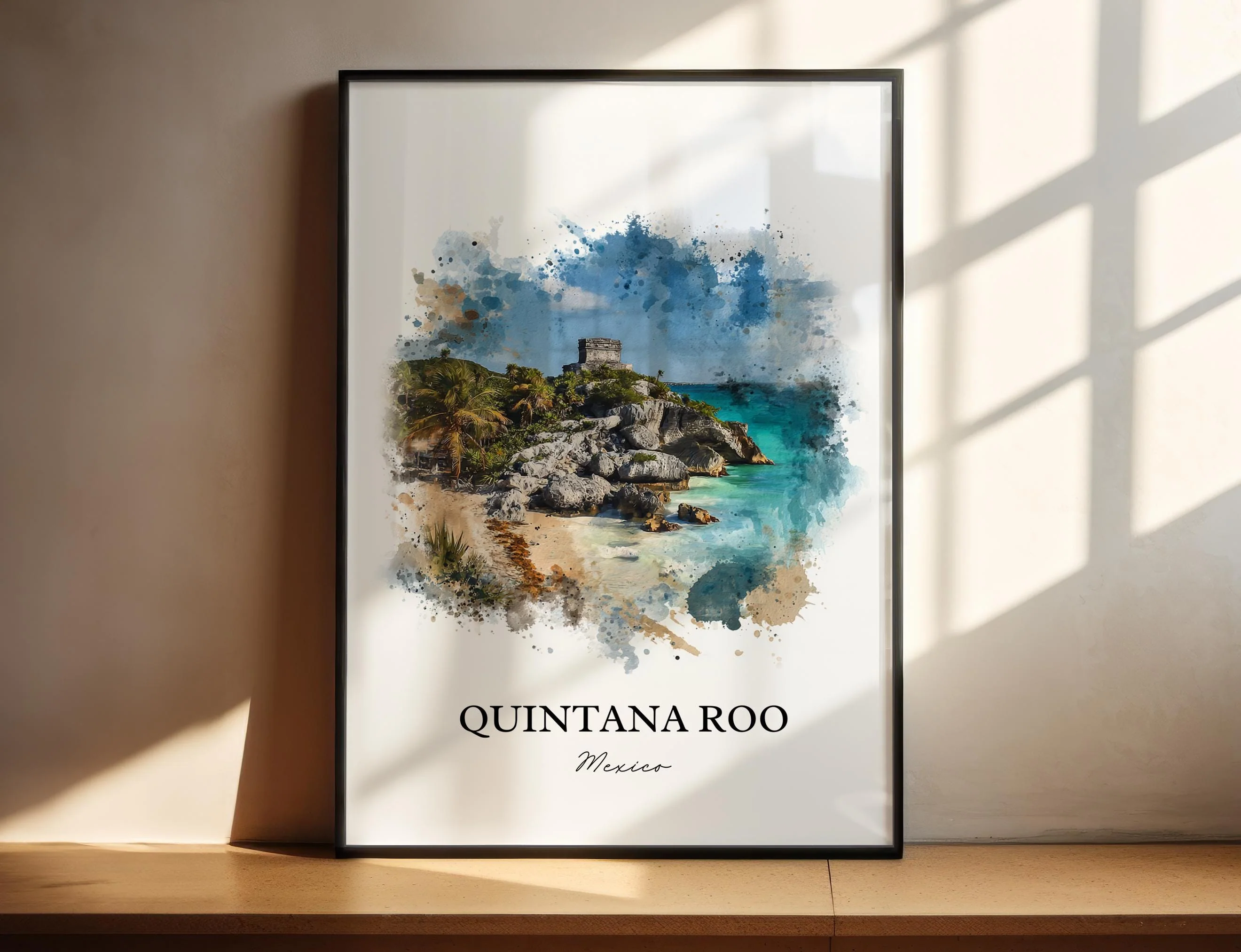 Quintana Roo, Mexico – Watercolor Art Print