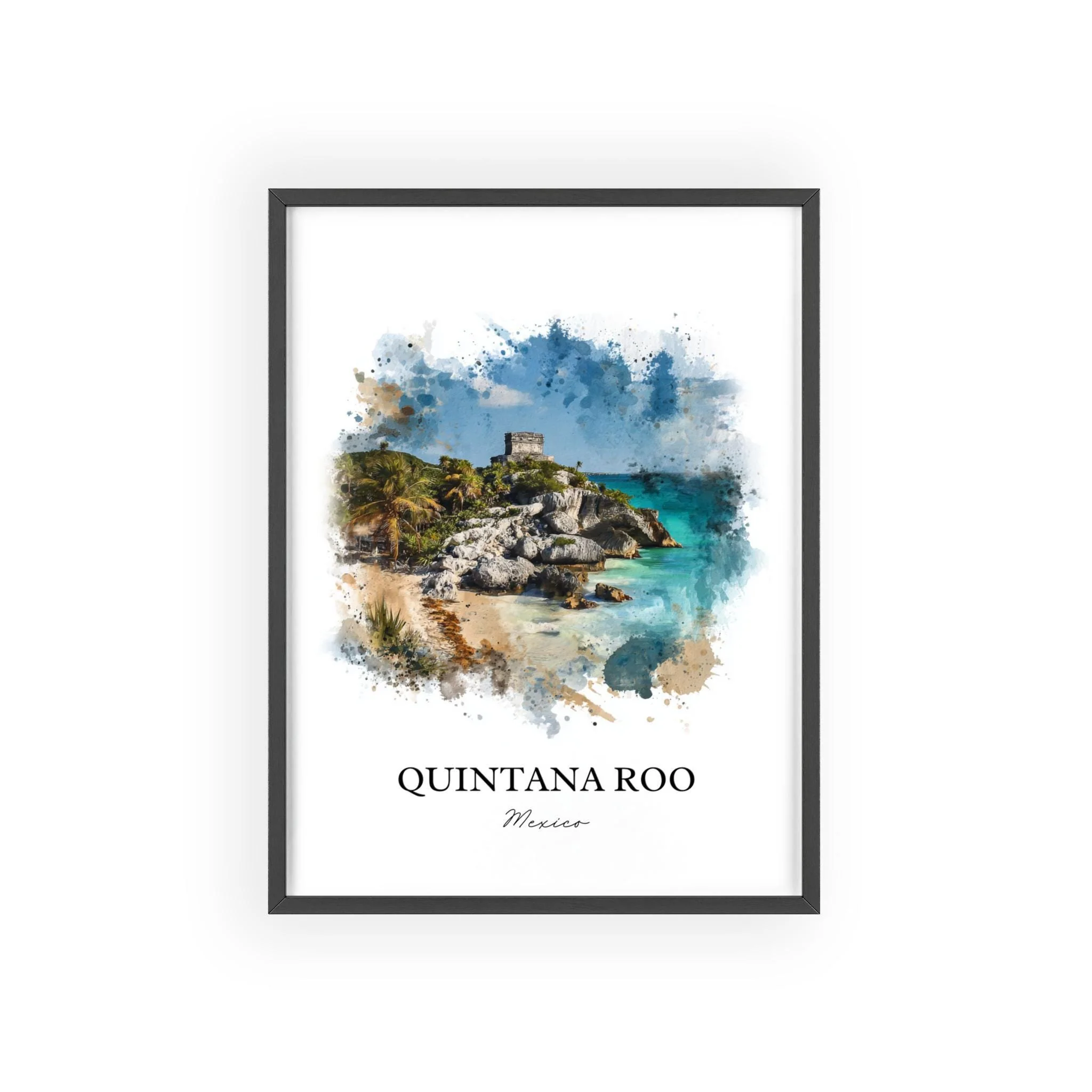 Quintana Roo, Mexico – Watercolor Art Print - Image 7