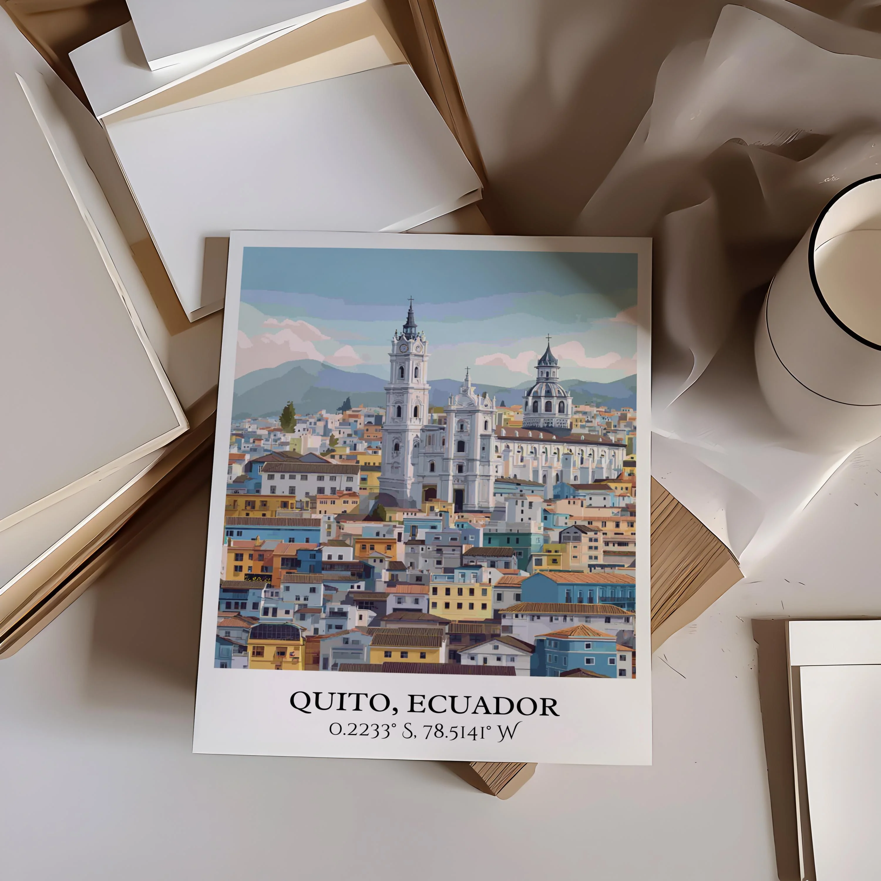 Quito, Ecuador – Watercolor Art Print - Image 6
