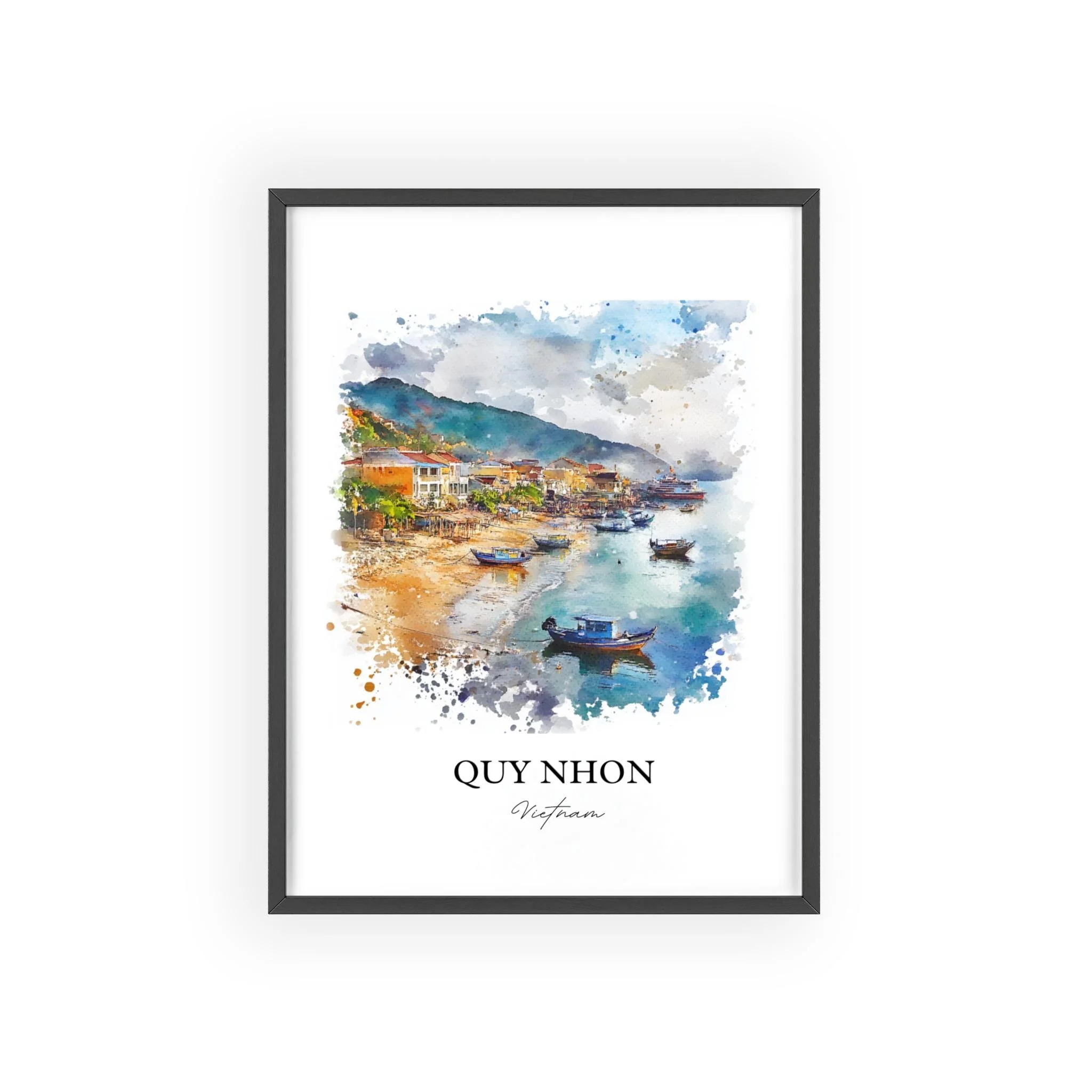 Quy Nhon, Vietnam – Watercolor Art Print - Image 7