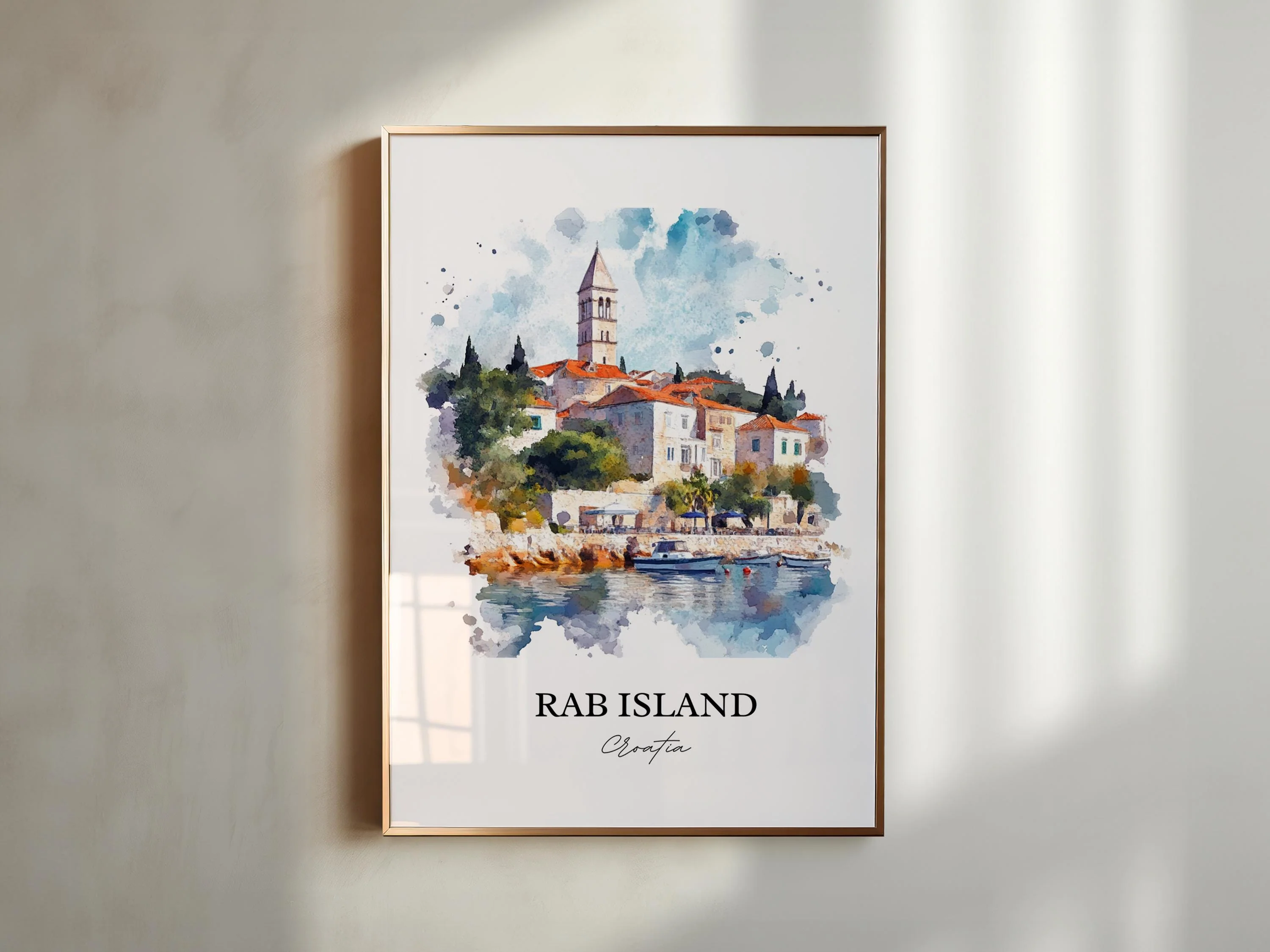 Rab Island, Croatia – Watercolor Art Print - Image 5