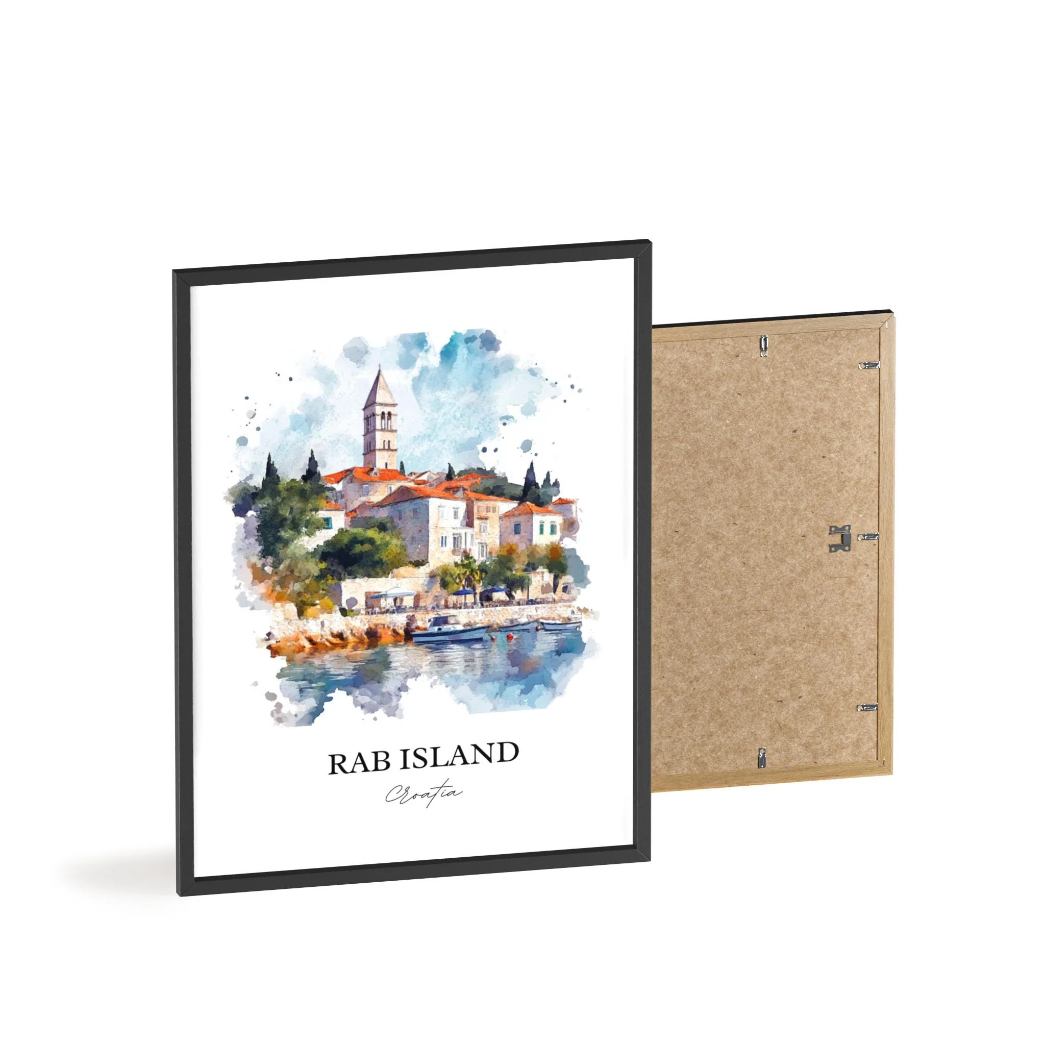 Rab Island, Croatia – Watercolor Art Print - Image 8