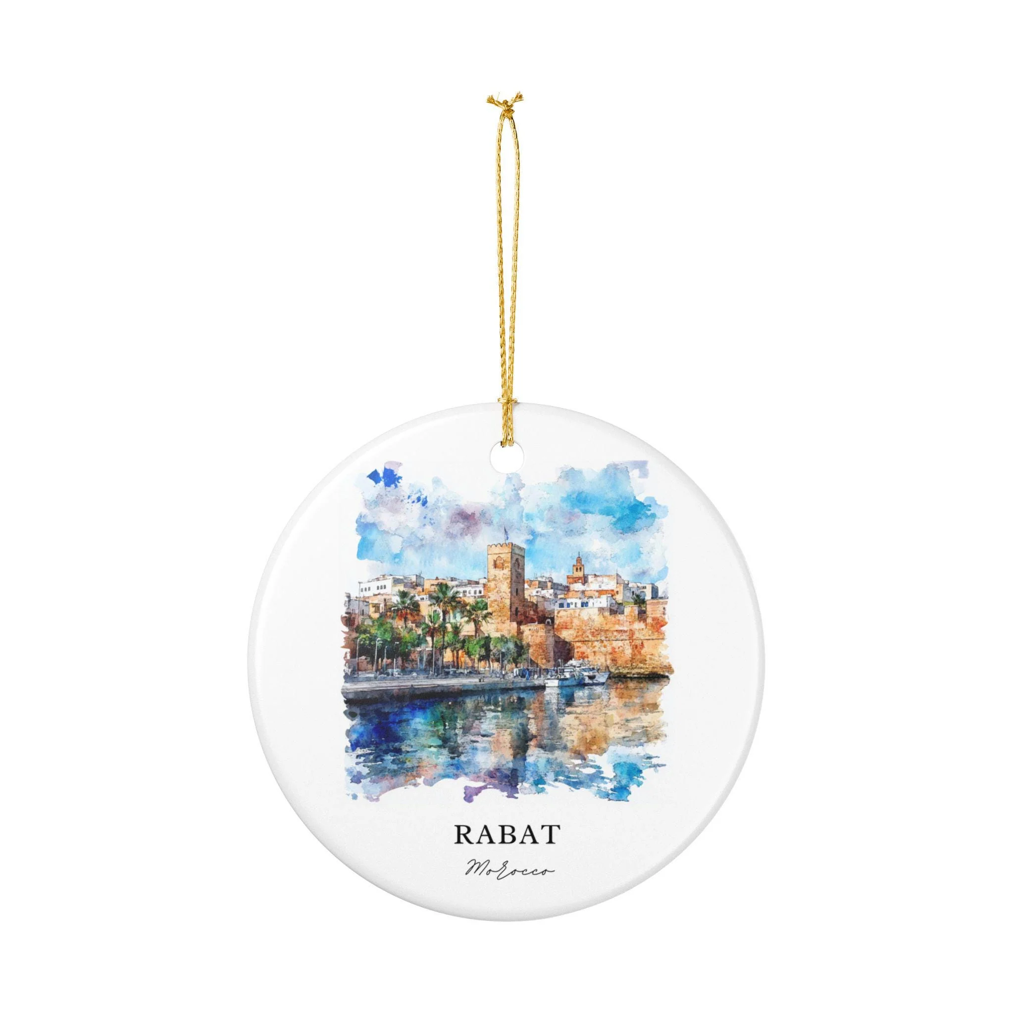 Rabat Morocco Ornament: Unique Rabat Morocco Souvenir, Rabat Xmas Decor, and Authentic Rabat Morocco Gift - Image 2