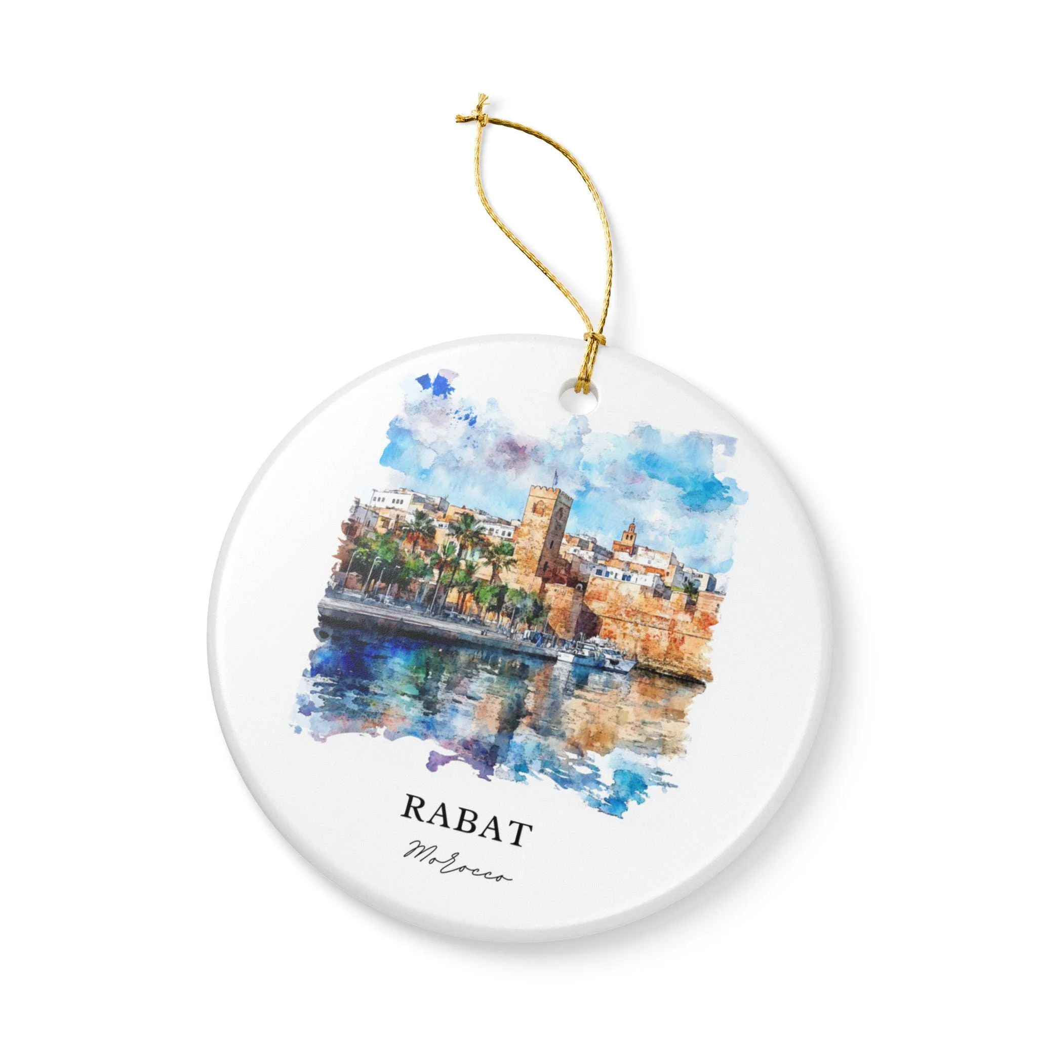 Rabat Morocco Ornament: Unique Rabat Morocco Souvenir, Rabat Xmas Decor, and Authentic Rabat Morocco Gift - Image 3