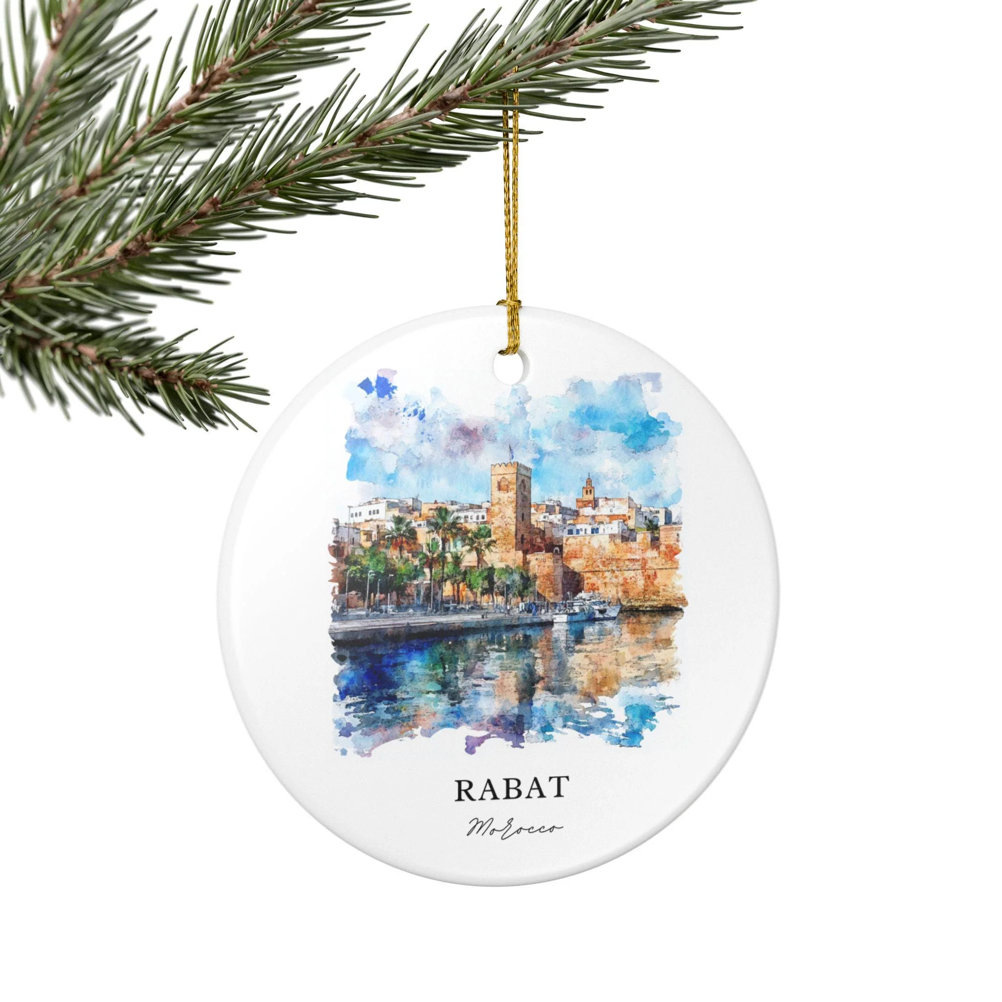 Rabat Morocco Ornament: Unique Rabat Morocco Souvenir, Rabat Xmas Decor, and Authentic Rabat Morocco Gift - Image 4