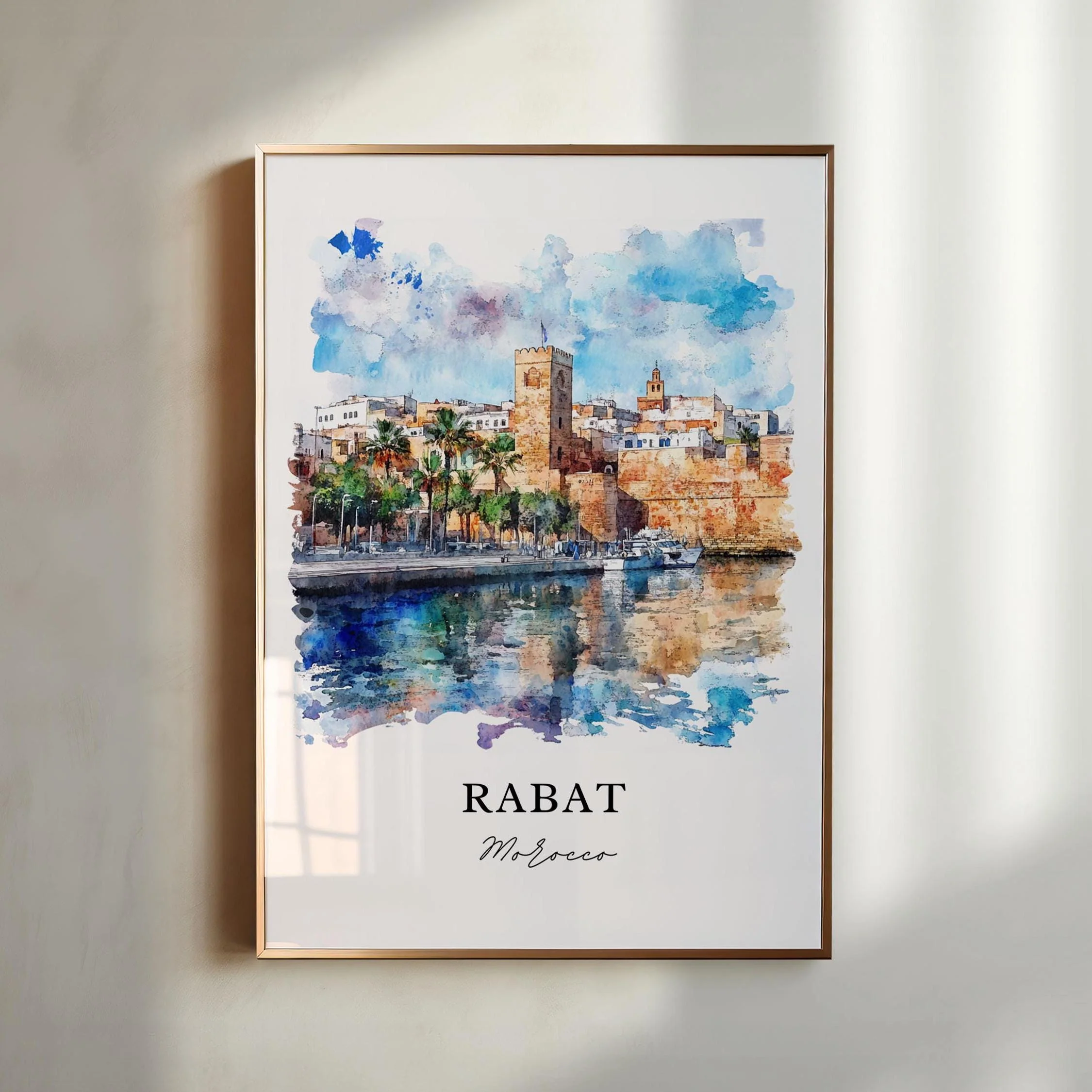 Rabat, Morocco – Watercolor Art Print