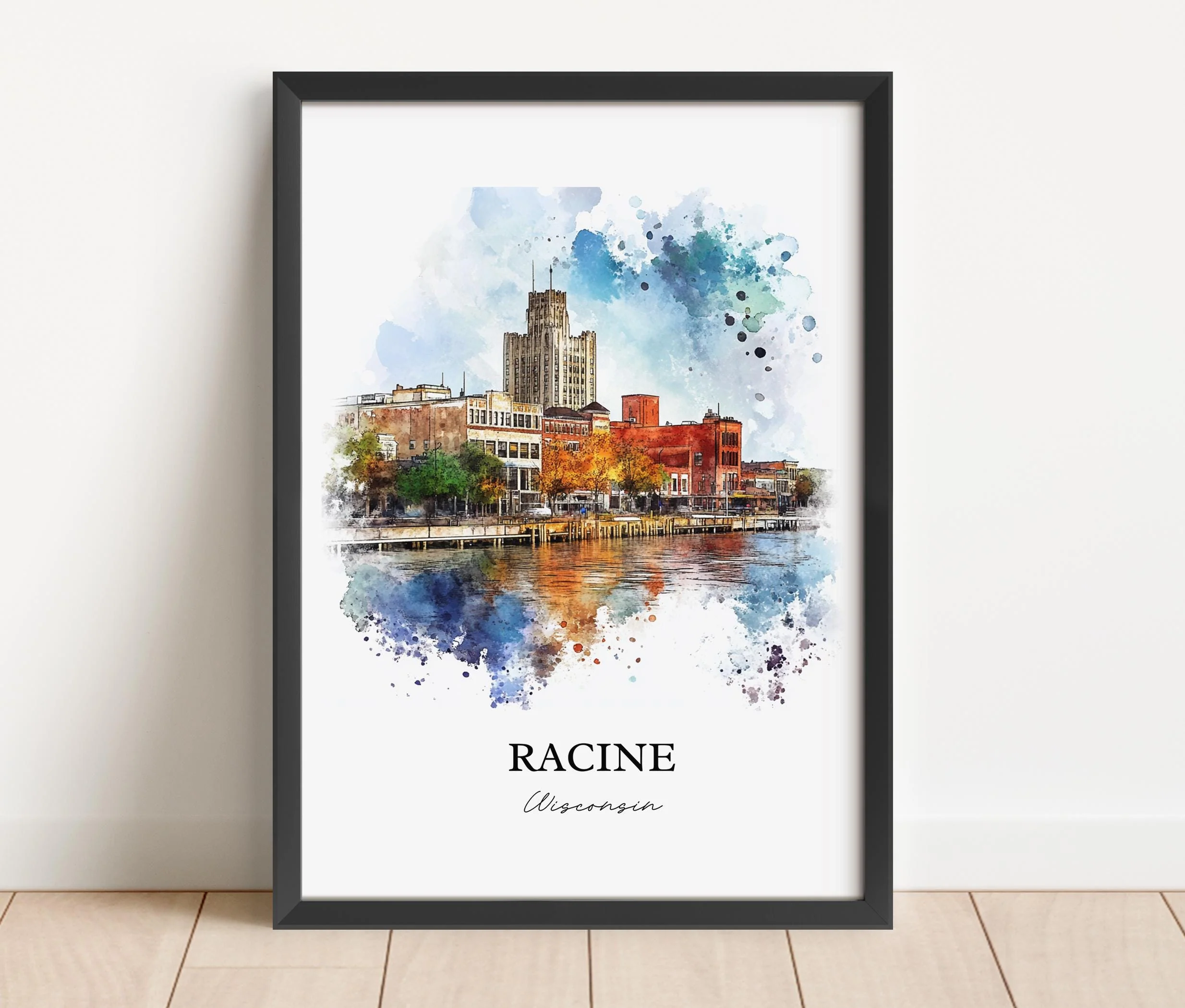 Racine, Wisconsin – Watercolor Art Print - Image 5
