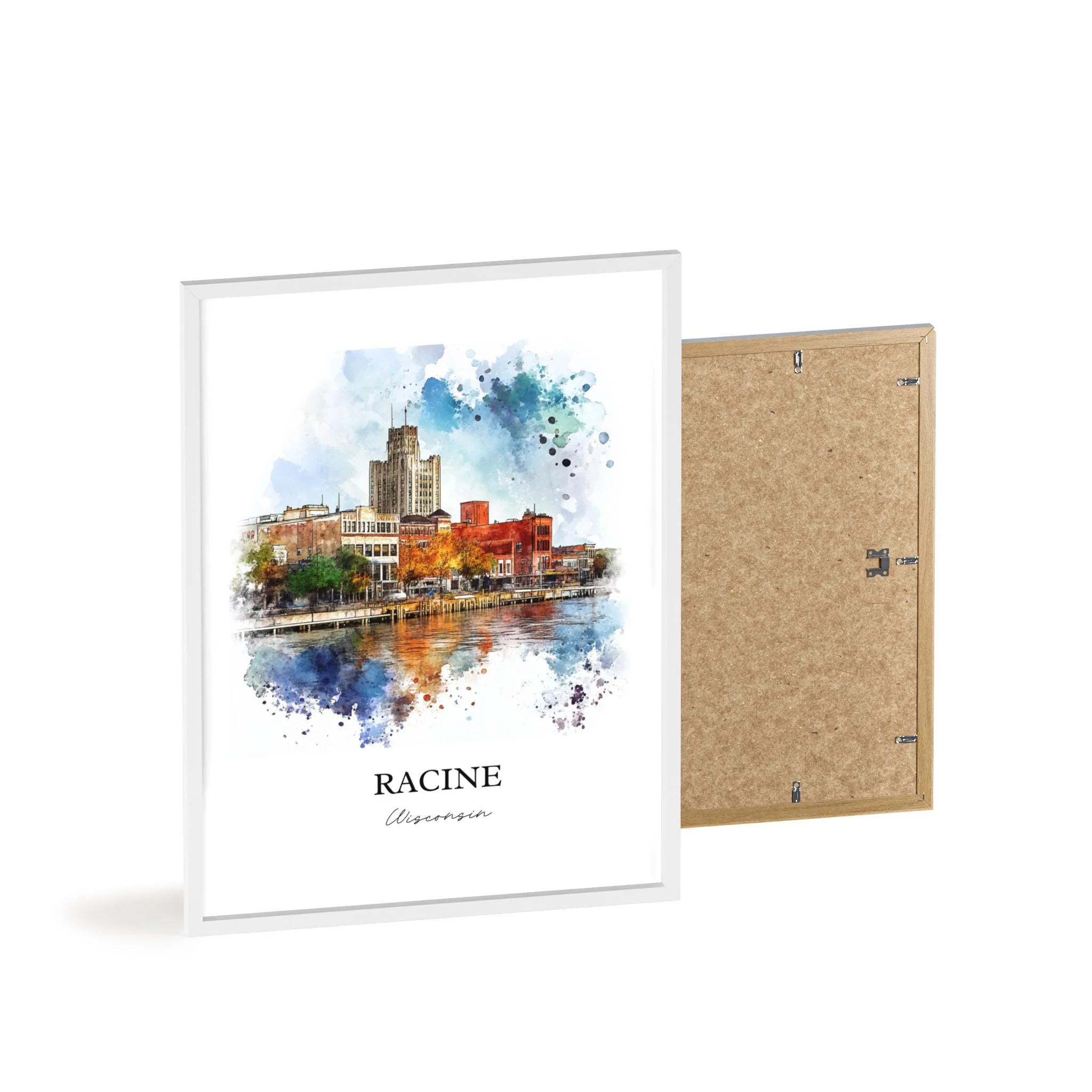 Racine, Wisconsin – Watercolor Art Print - Image 8
