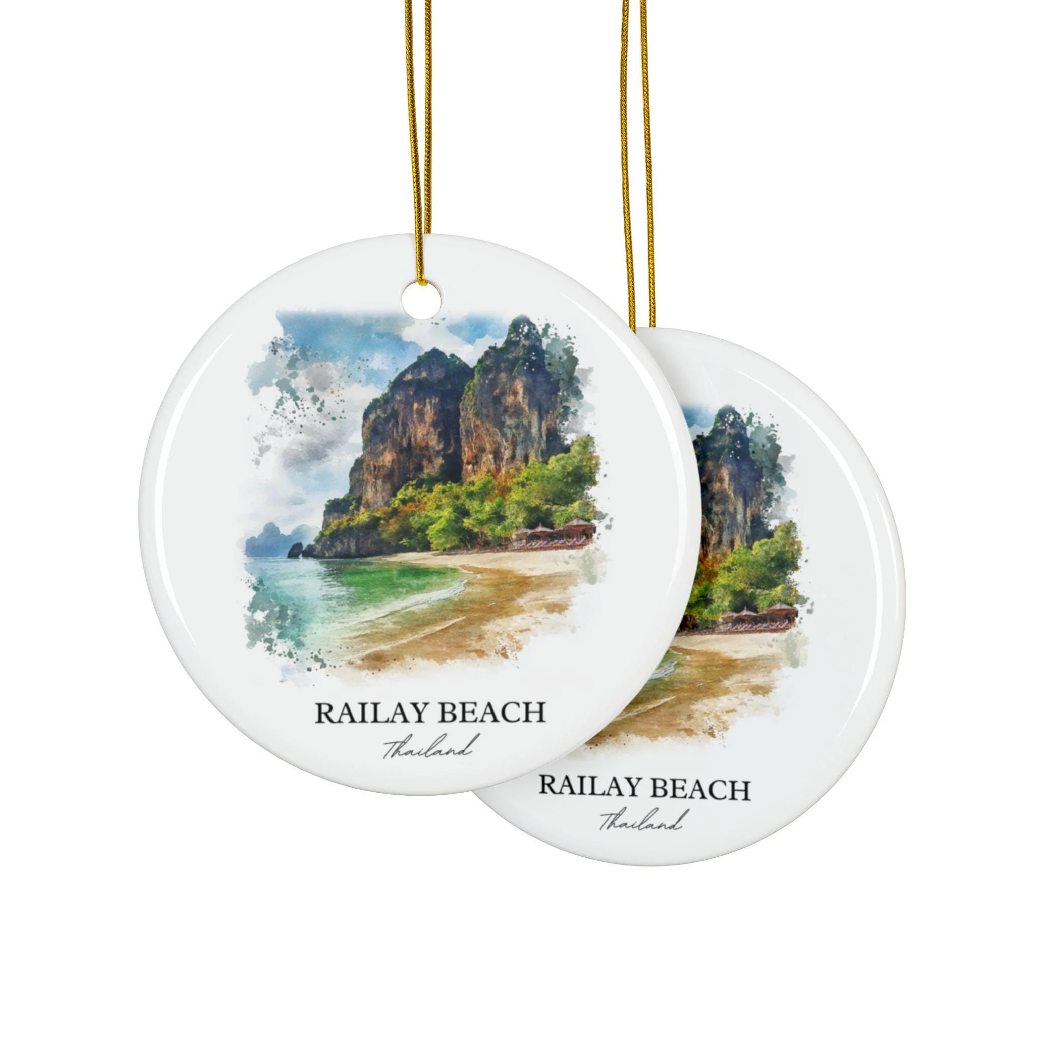 Railay Beach Ornament: Unique Railay Beach Souvenir, Thailand Xmas Decor, and Authentic Railay Beach Gift - Image 2
