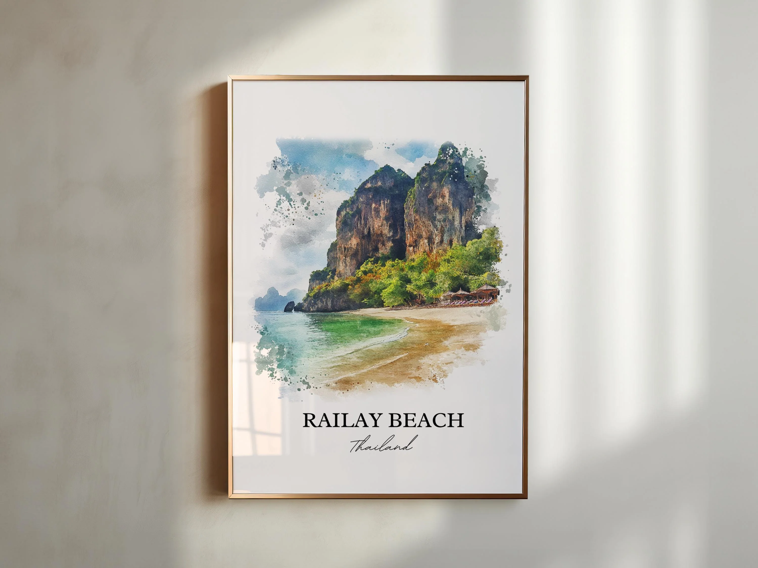 Railay Beach, Thailand – Watercolor Art Print - Image 5