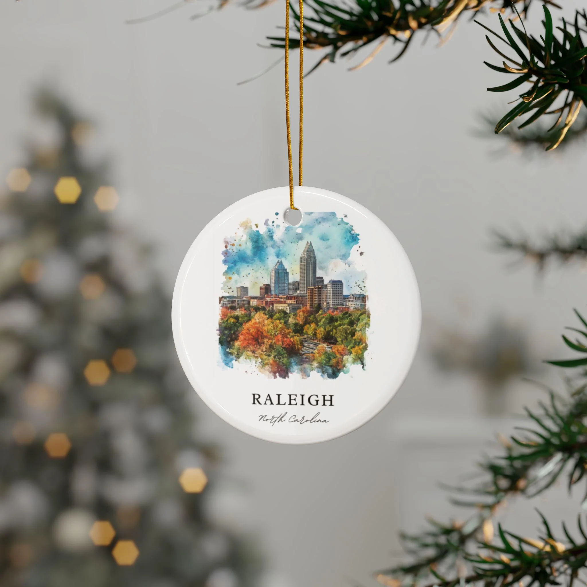 Raleigh NC Ornament: Unique Raleigh Souvenir, Raleigh NC Decor, and Authentic Raleigh North Carolina Gift - Image 3