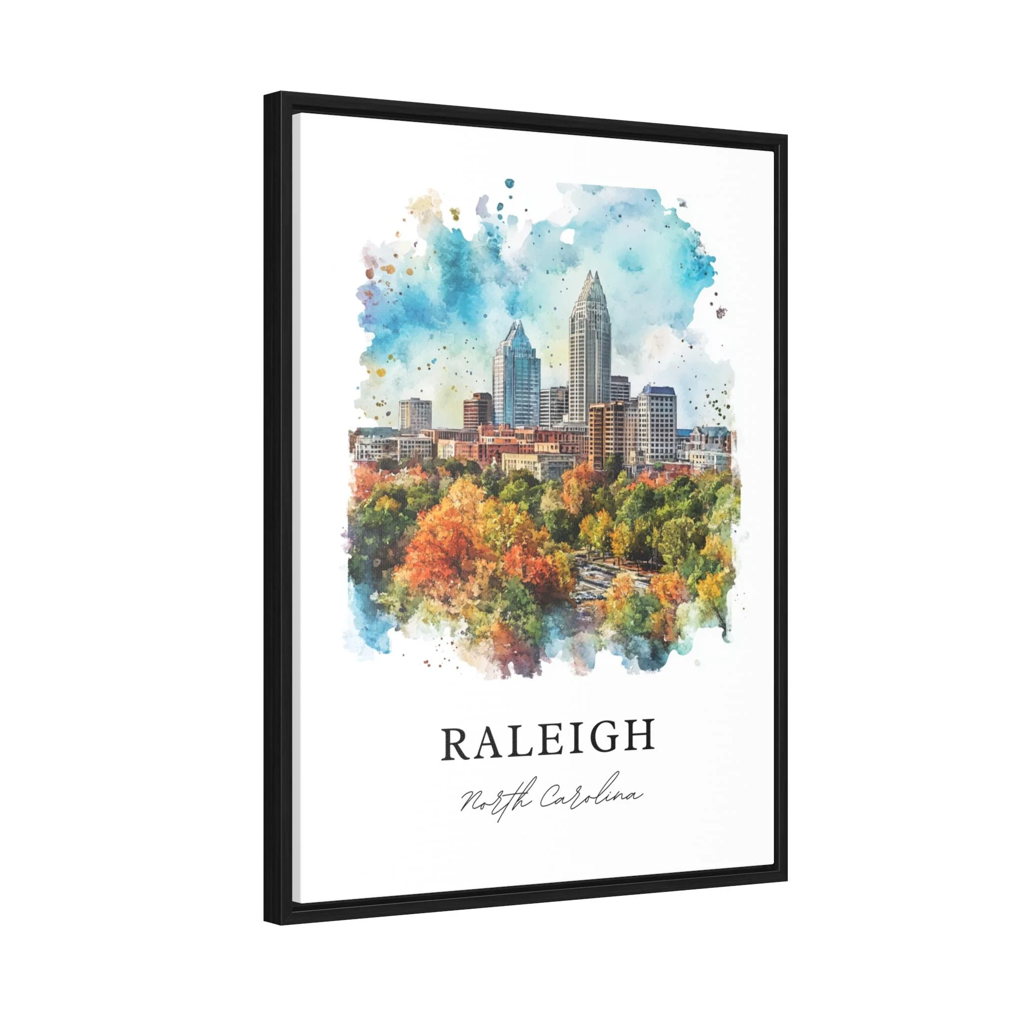 Raleigh, North Carolina, North Carolina – Watercolor Art Print - Image 7