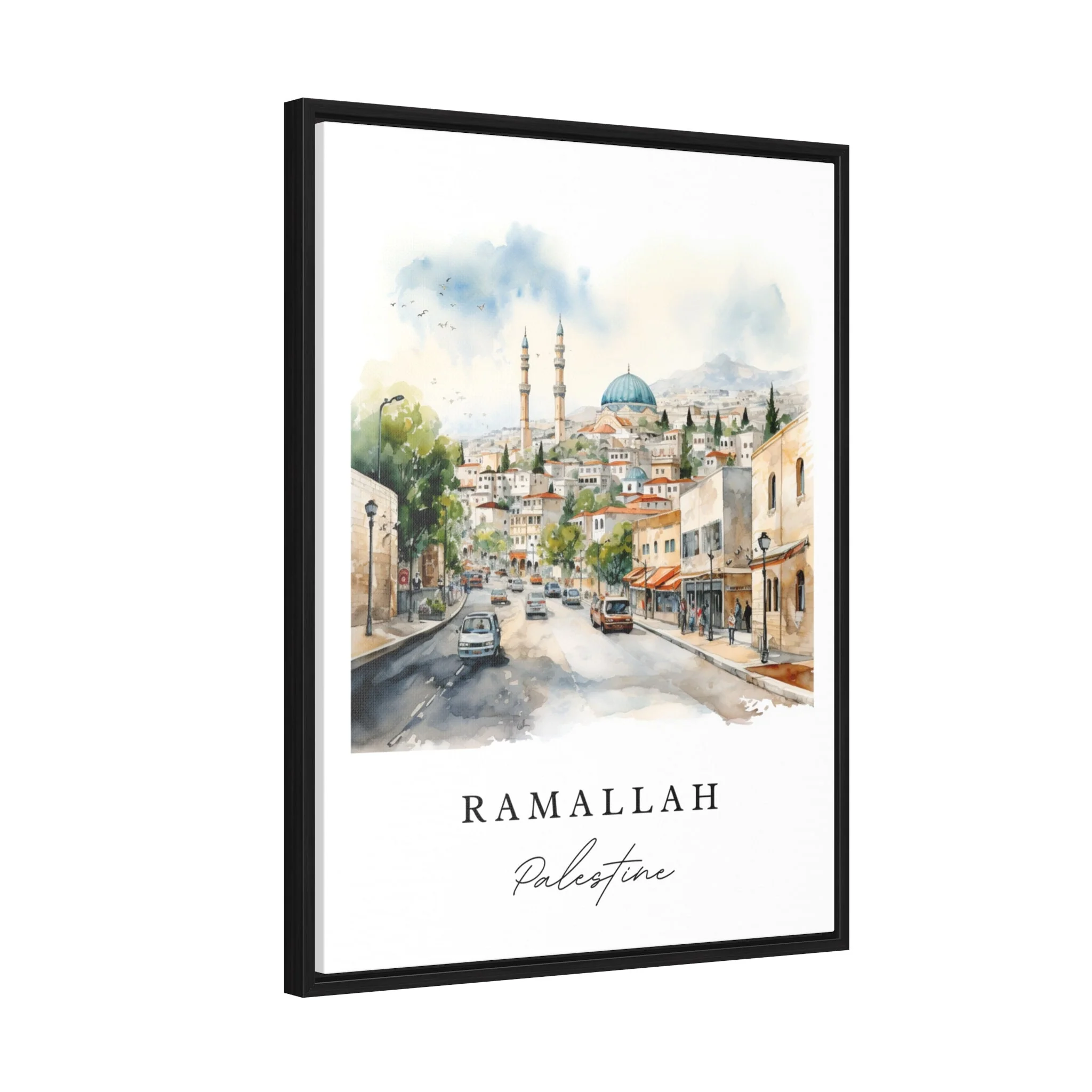 Ramallah, Palestine – Watercolor Art Print - Image 6