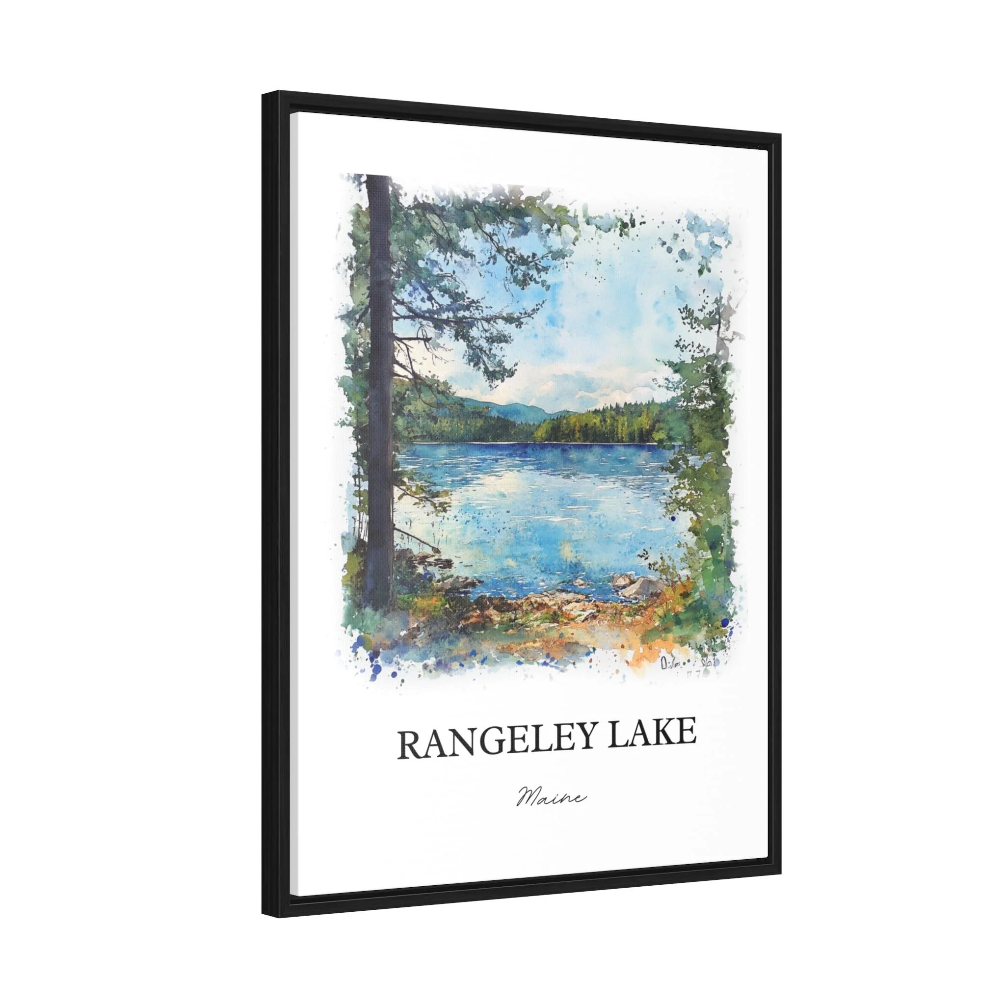 Rangeley Lake, Maine – Watercolor Art Print - Image 8