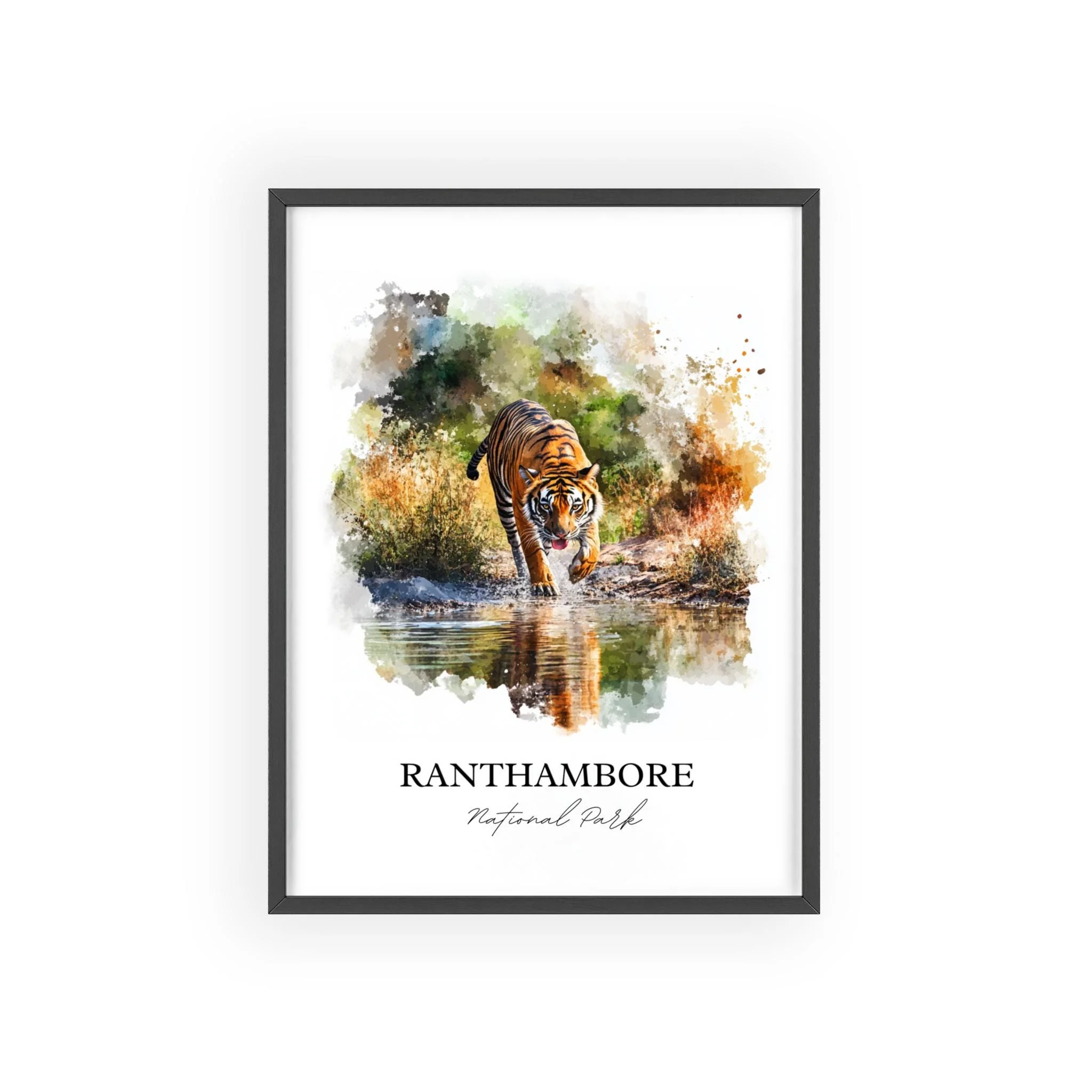 Ranthambore National Park, India – Watercolor Art Print - Image 7