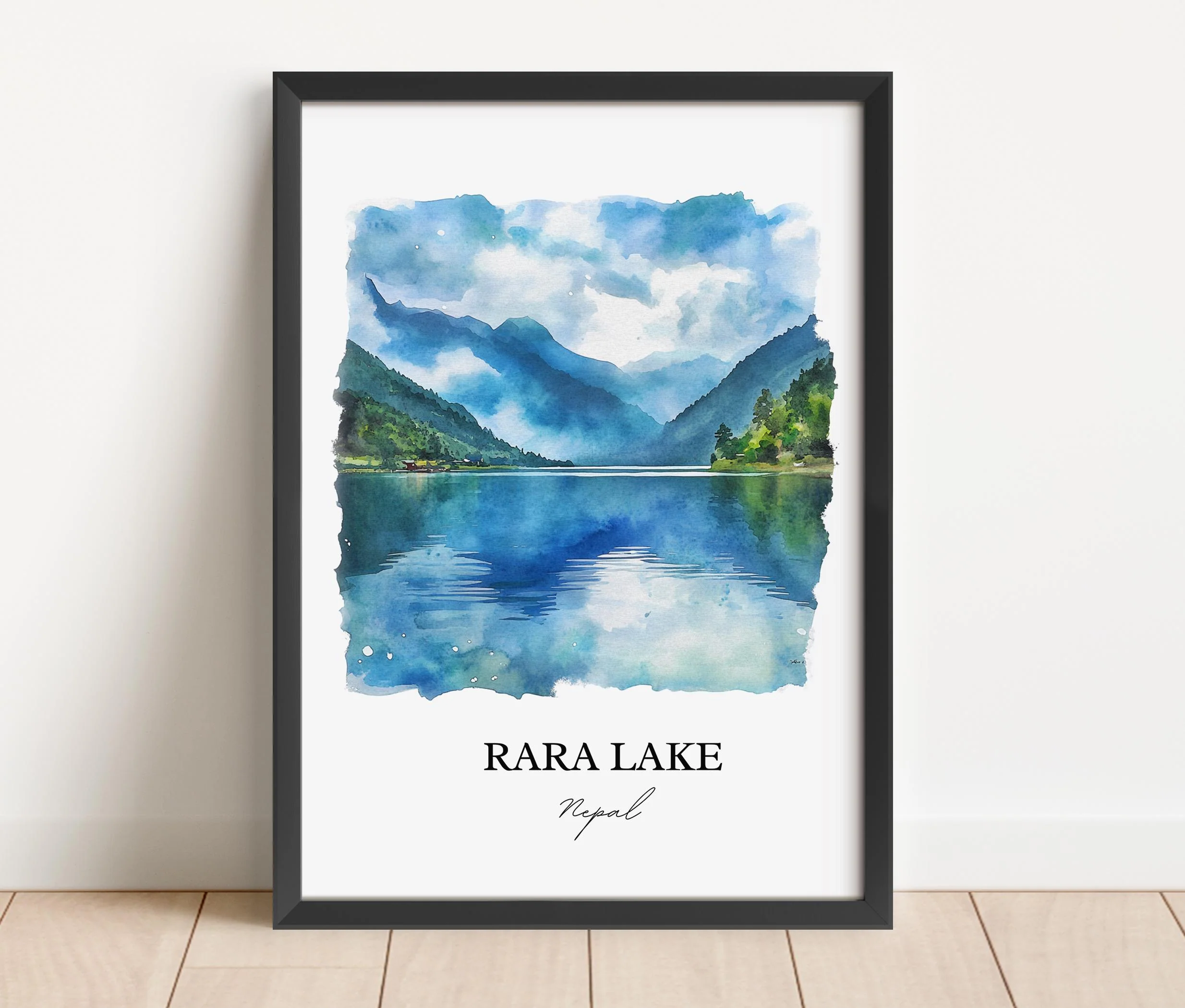 Rara Lake, Nepal – Watercolor Art Print - Image 5