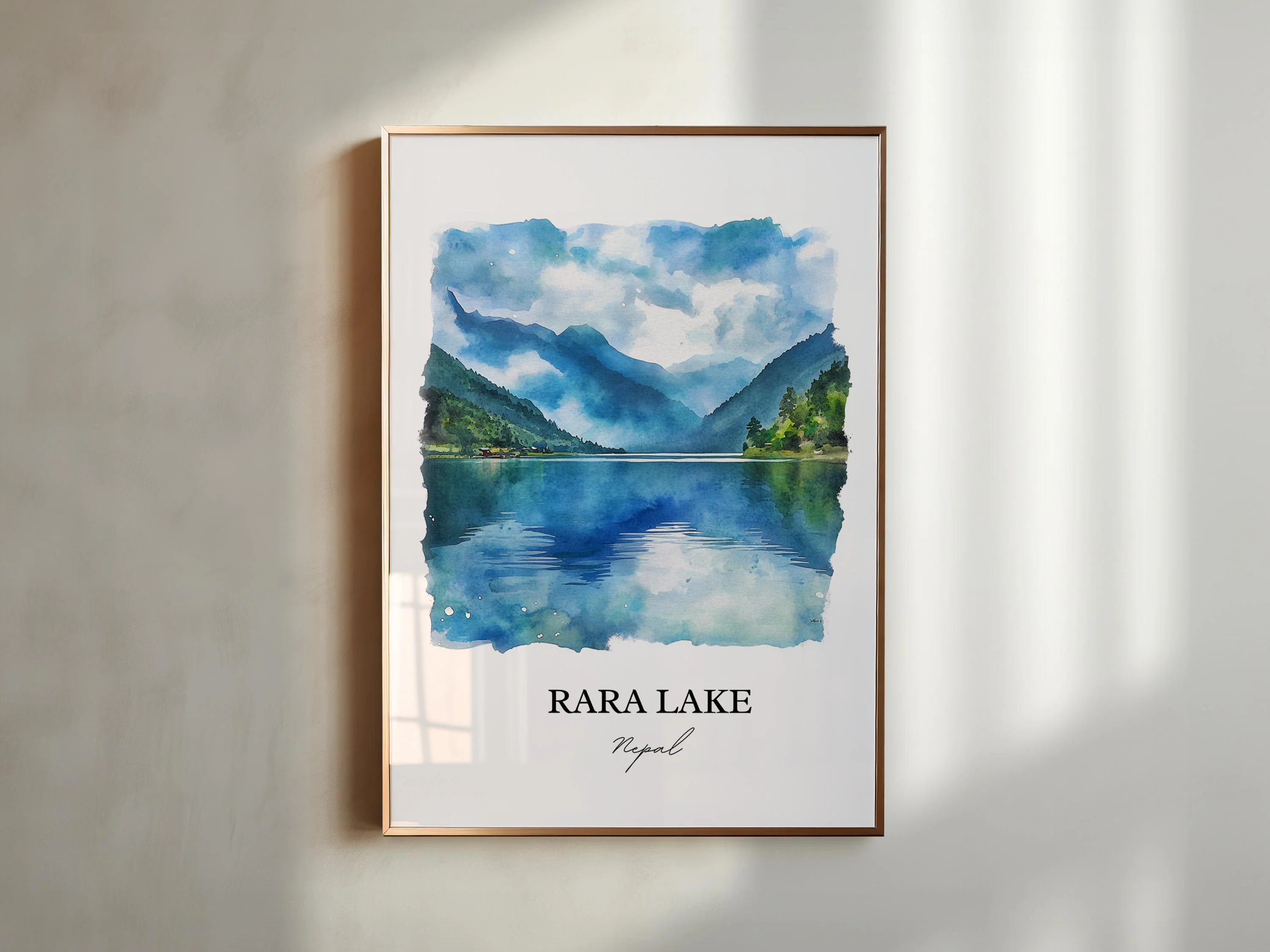 Rara Lake, Nepal – Watercolor Art Print - Image 6