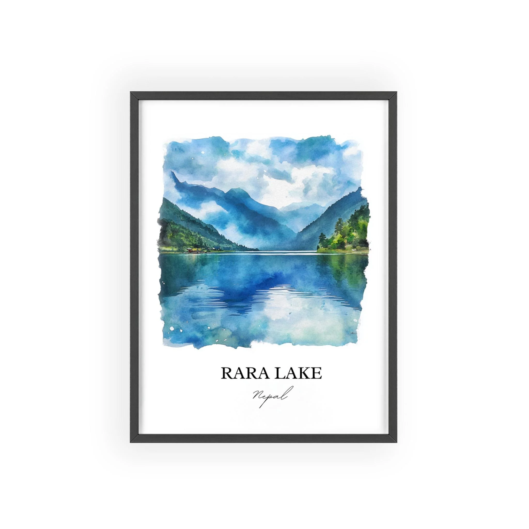 Rara Lake, Nepal – Watercolor Art Print - Image 7