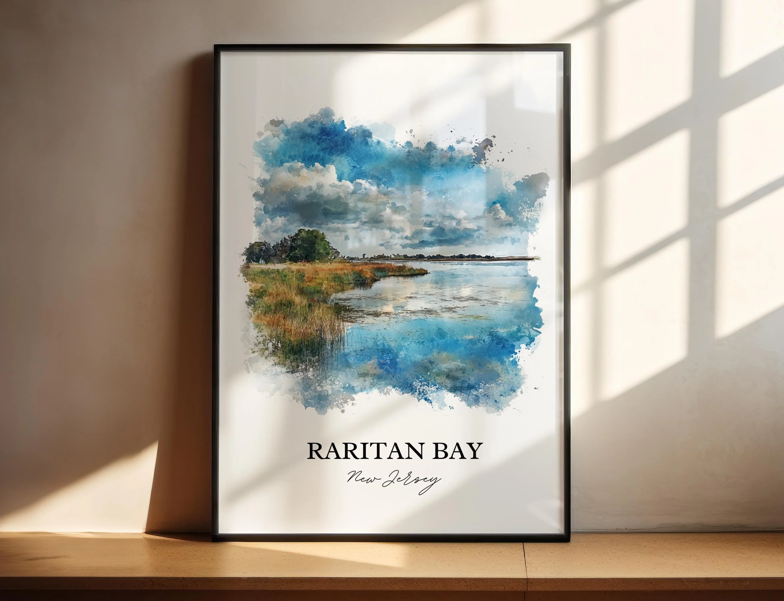 Raritan Bay, USA – Watercolor Art Print