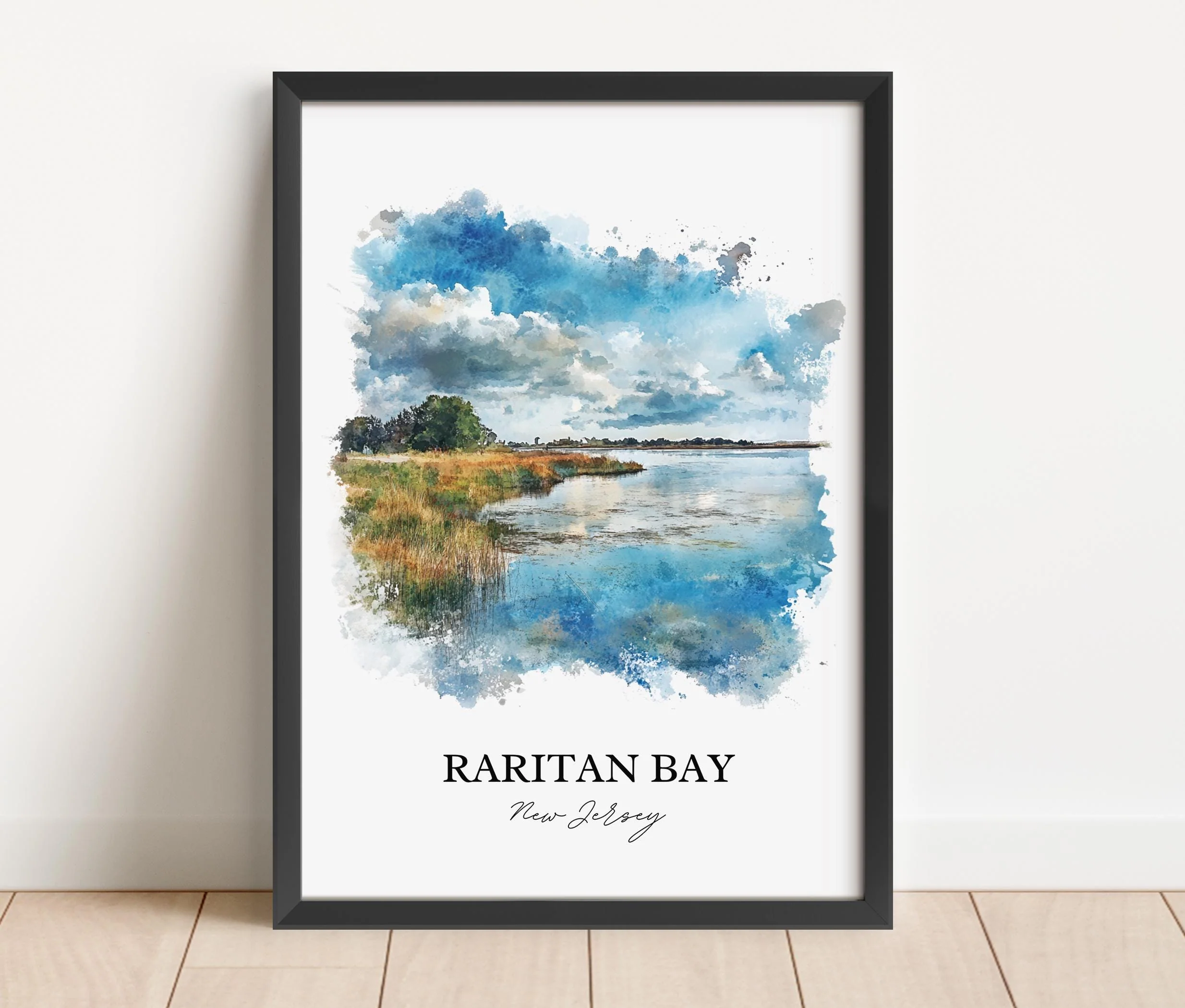 Raritan Bay, USA – Watercolor Art Print - Image 6