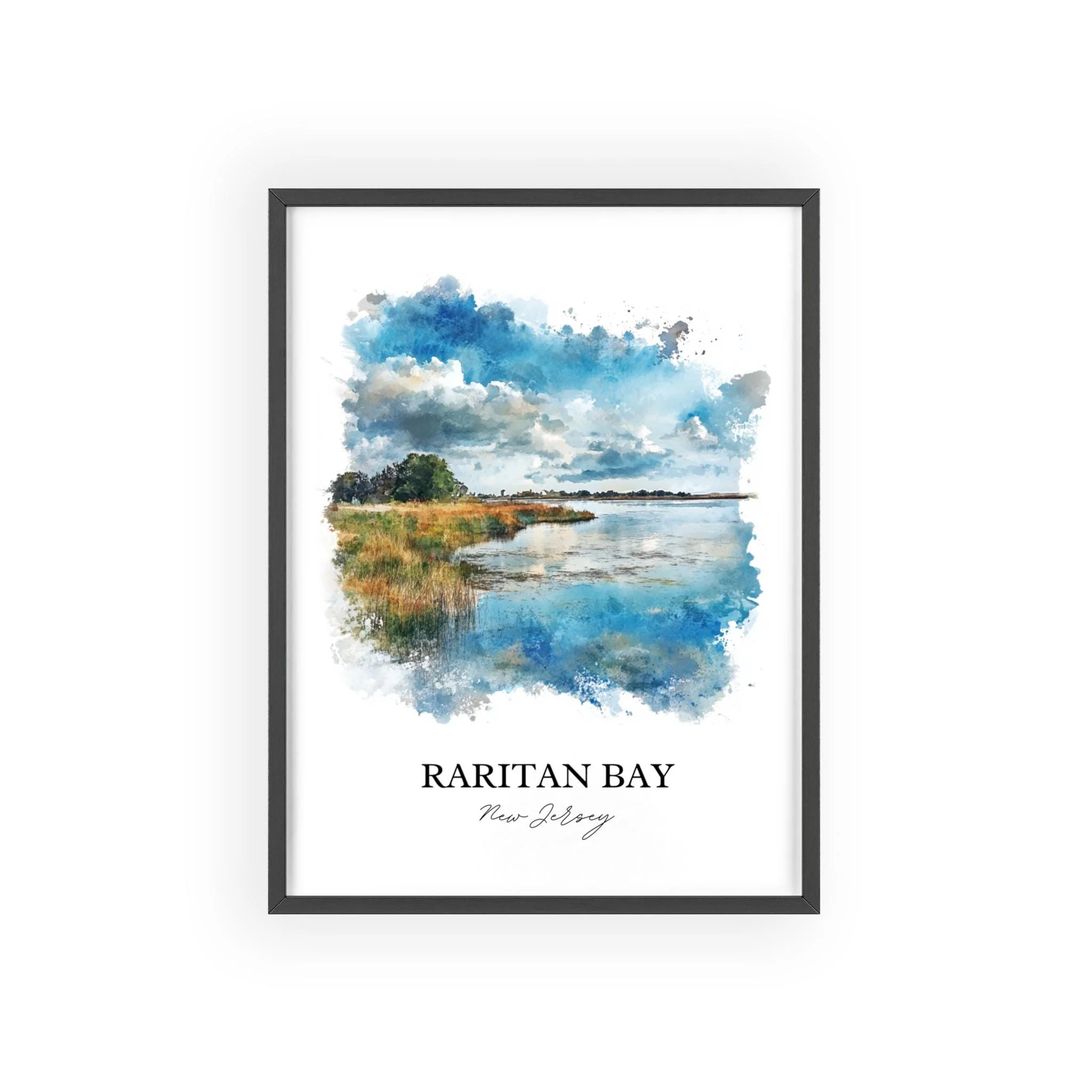 Raritan Bay, USA – Watercolor Art Print - Image 7