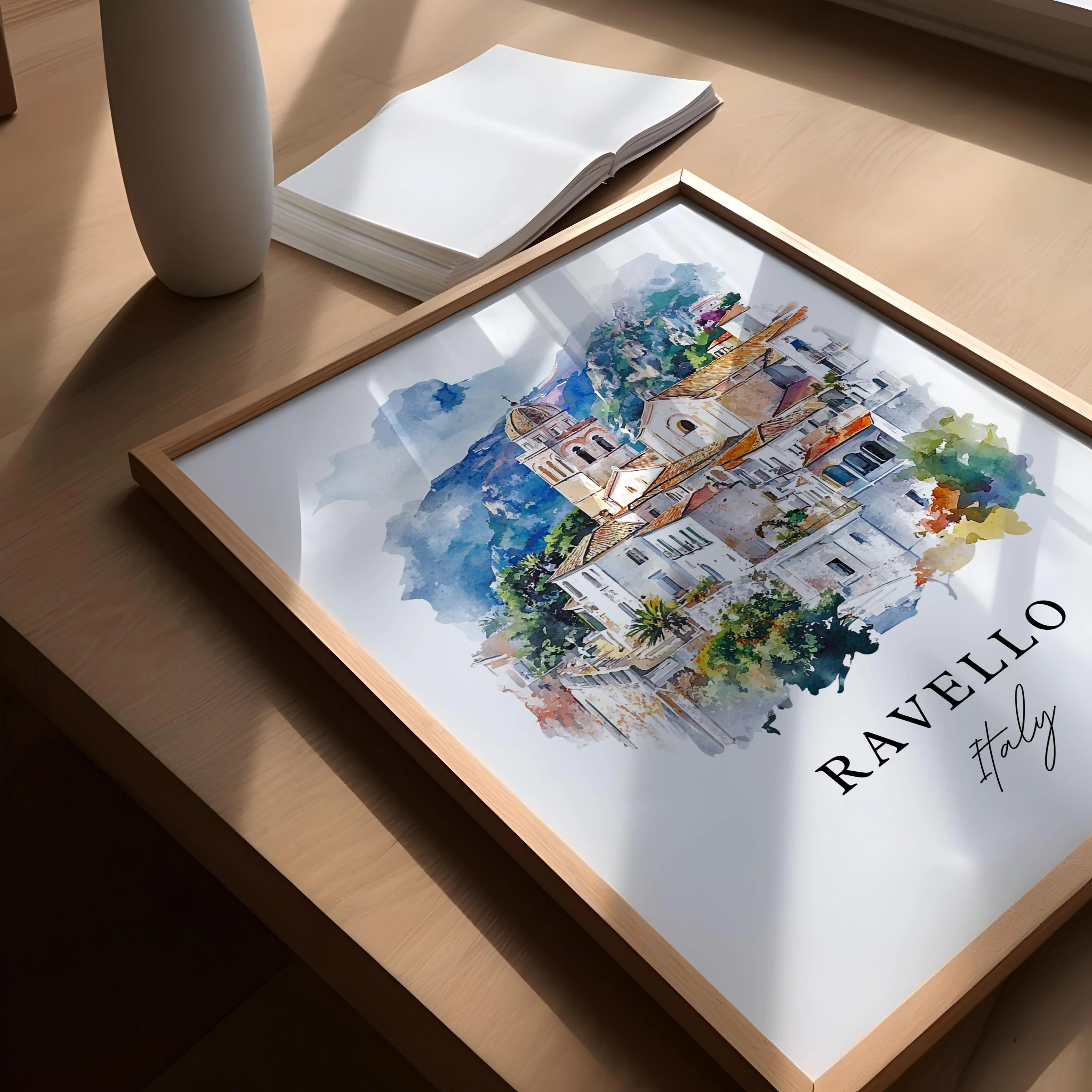 Ravello, Italy – Watercolor Art Print - Image 3