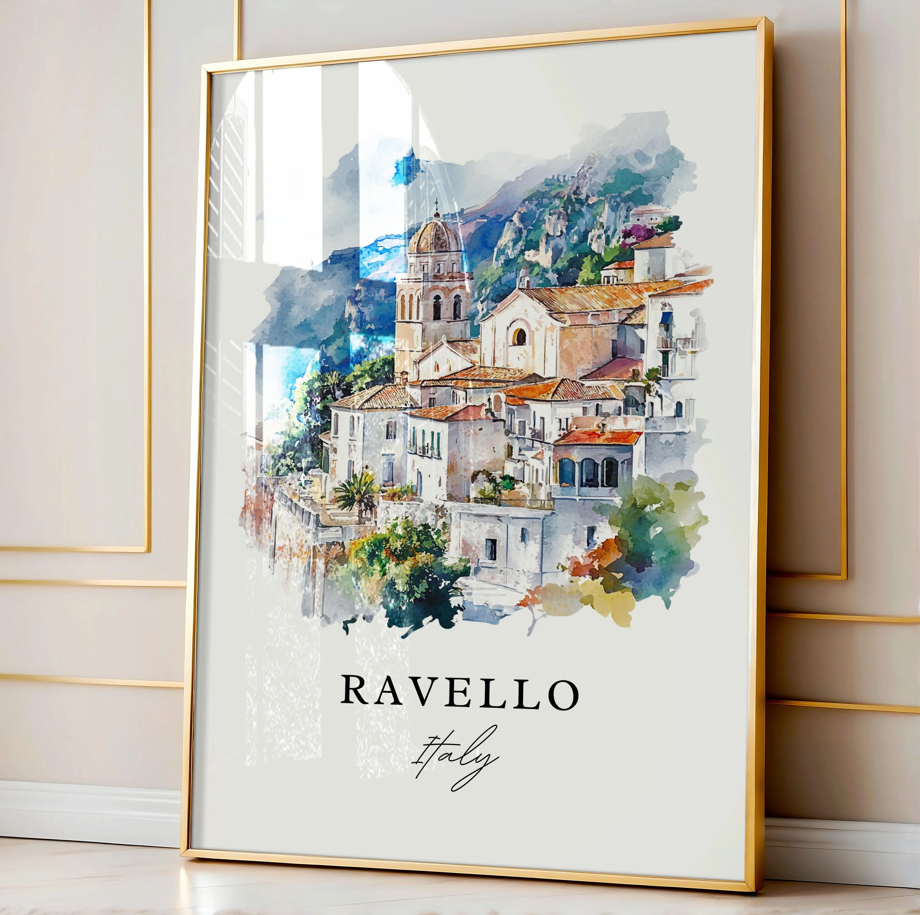 Ravello, Italy – Watercolor Art Print - Image 4