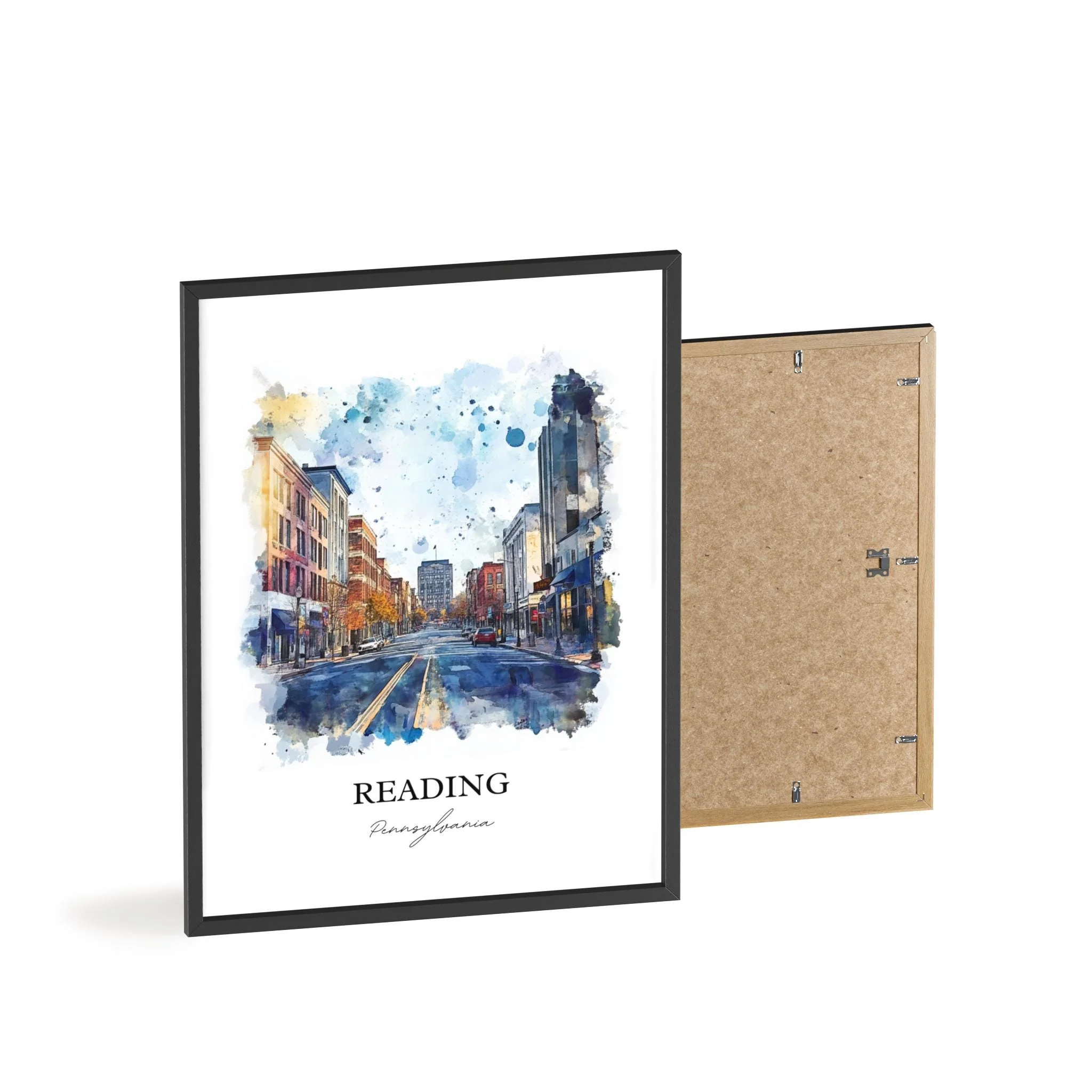 Reading, Pennsylvania, USA – Watercolor Art Print
