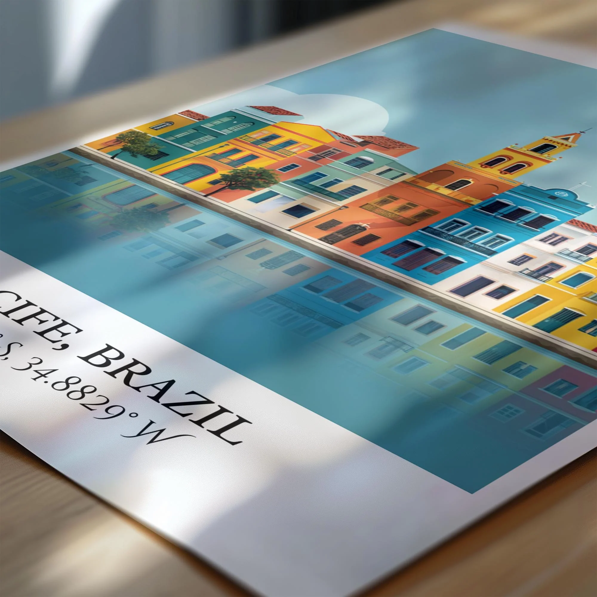 Recife, Brazil – Watercolor Art Print - Image 2