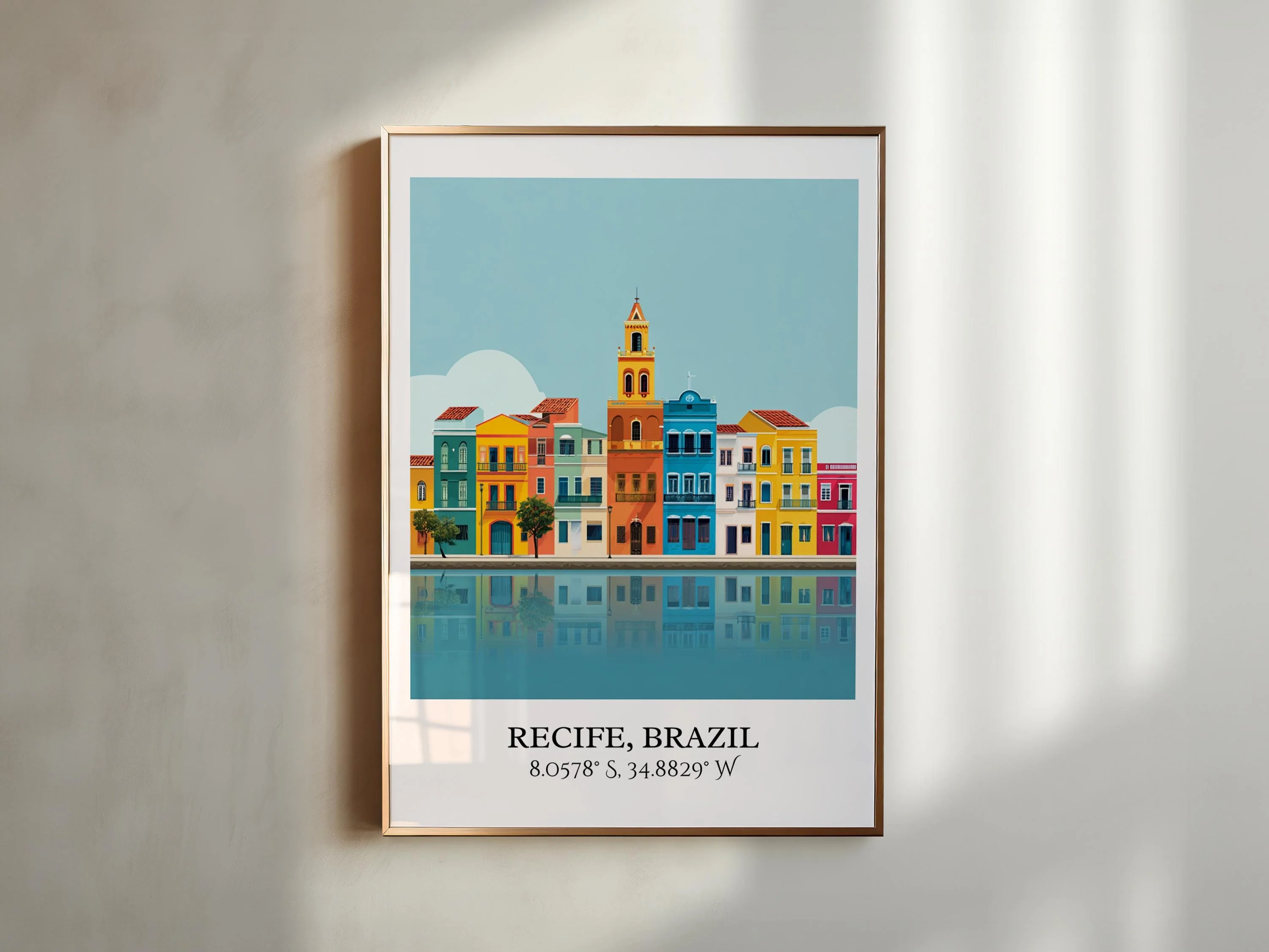 Recife, Brazil – Watercolor Art Print - Image 4