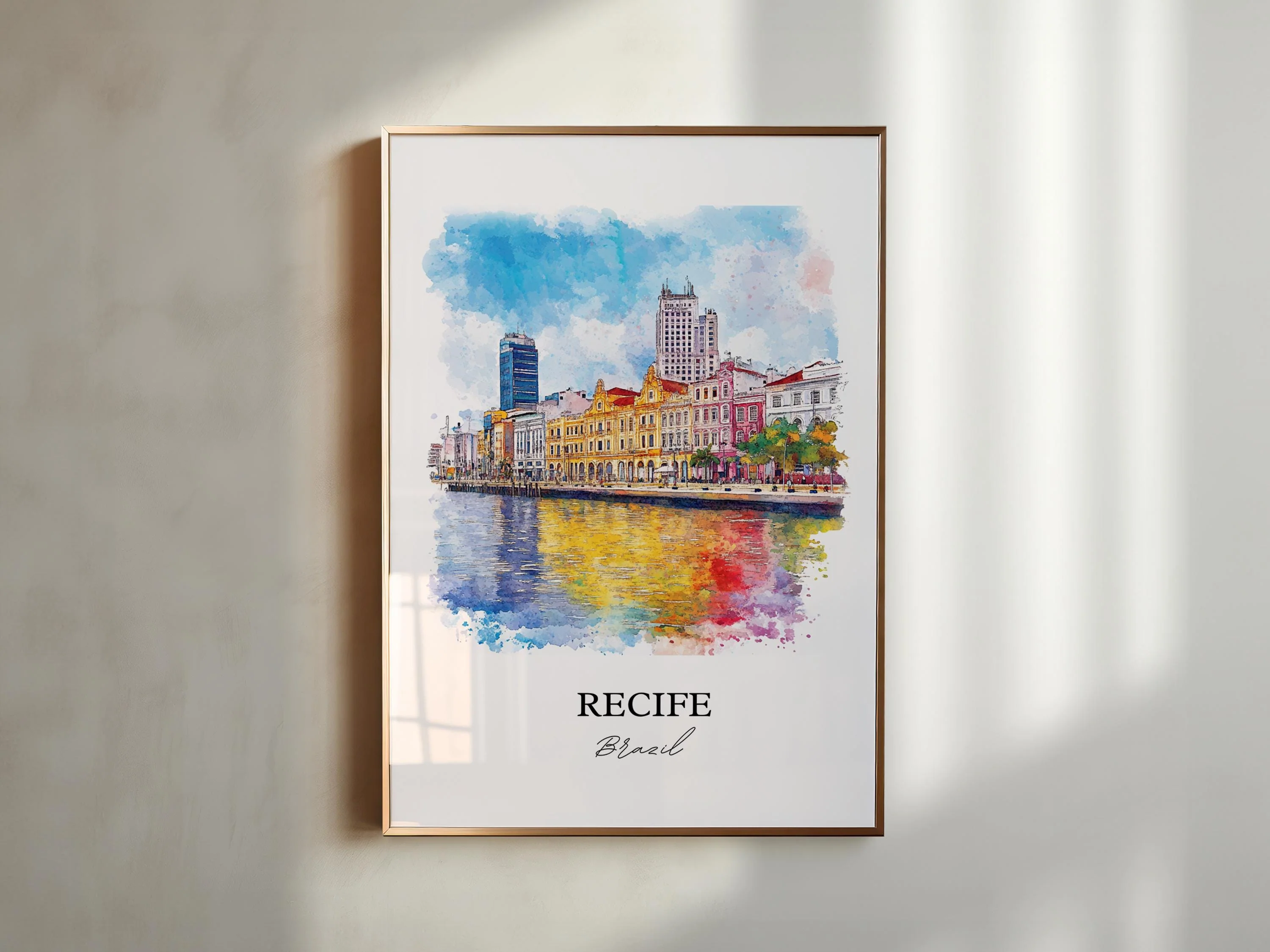 Recife, Brazil – Watercolor Art Print - Image 5