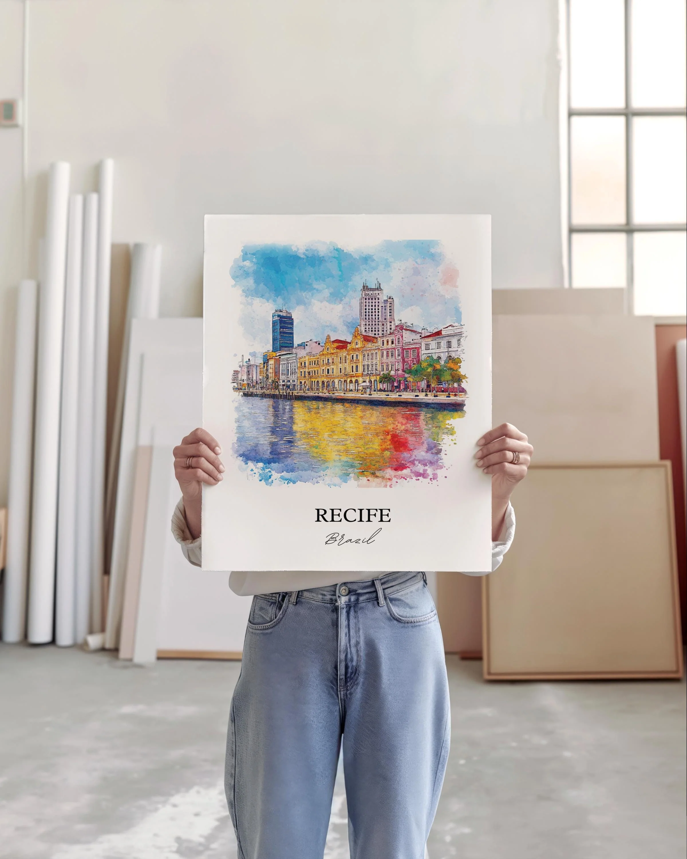 Recife, Brazil – Watercolor Art Print - Image 6