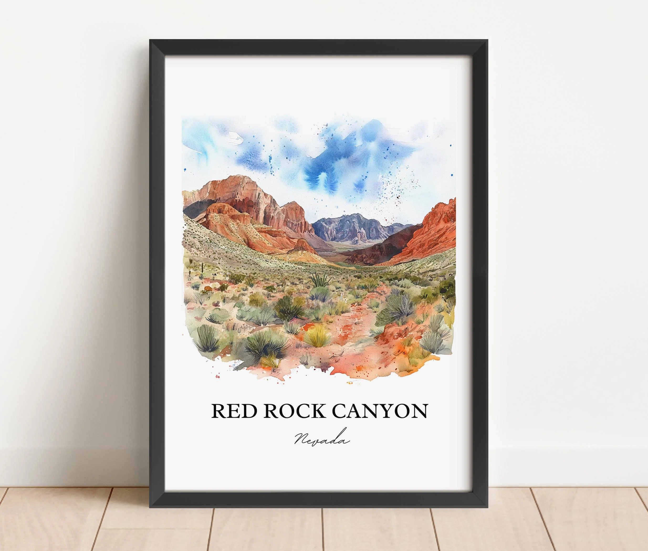 Red Rock Canyon, United States – Watercolor Art Print - Image 5