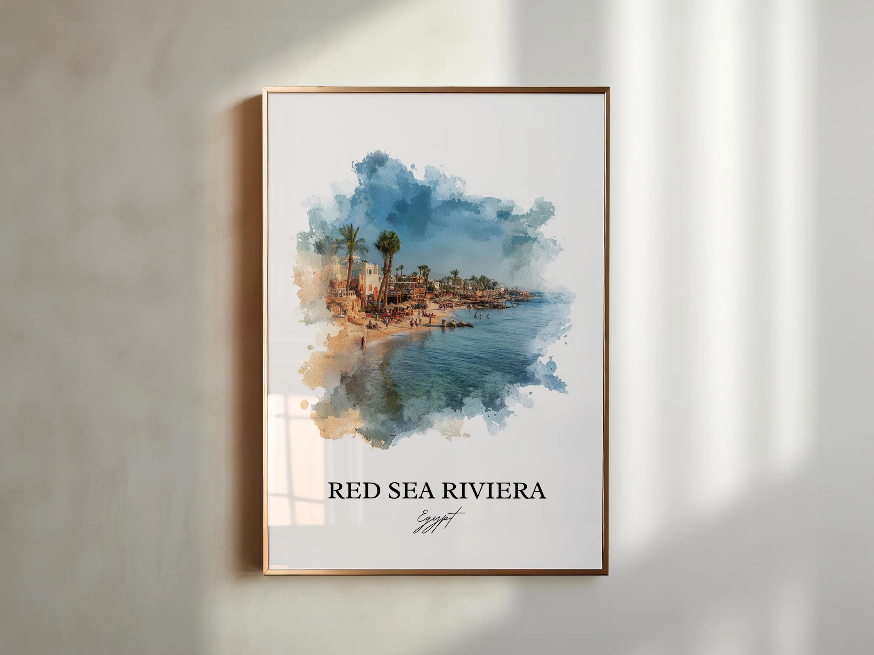 Red Sea Riviera, Egypt – Watercolor Art Print - Image 4
