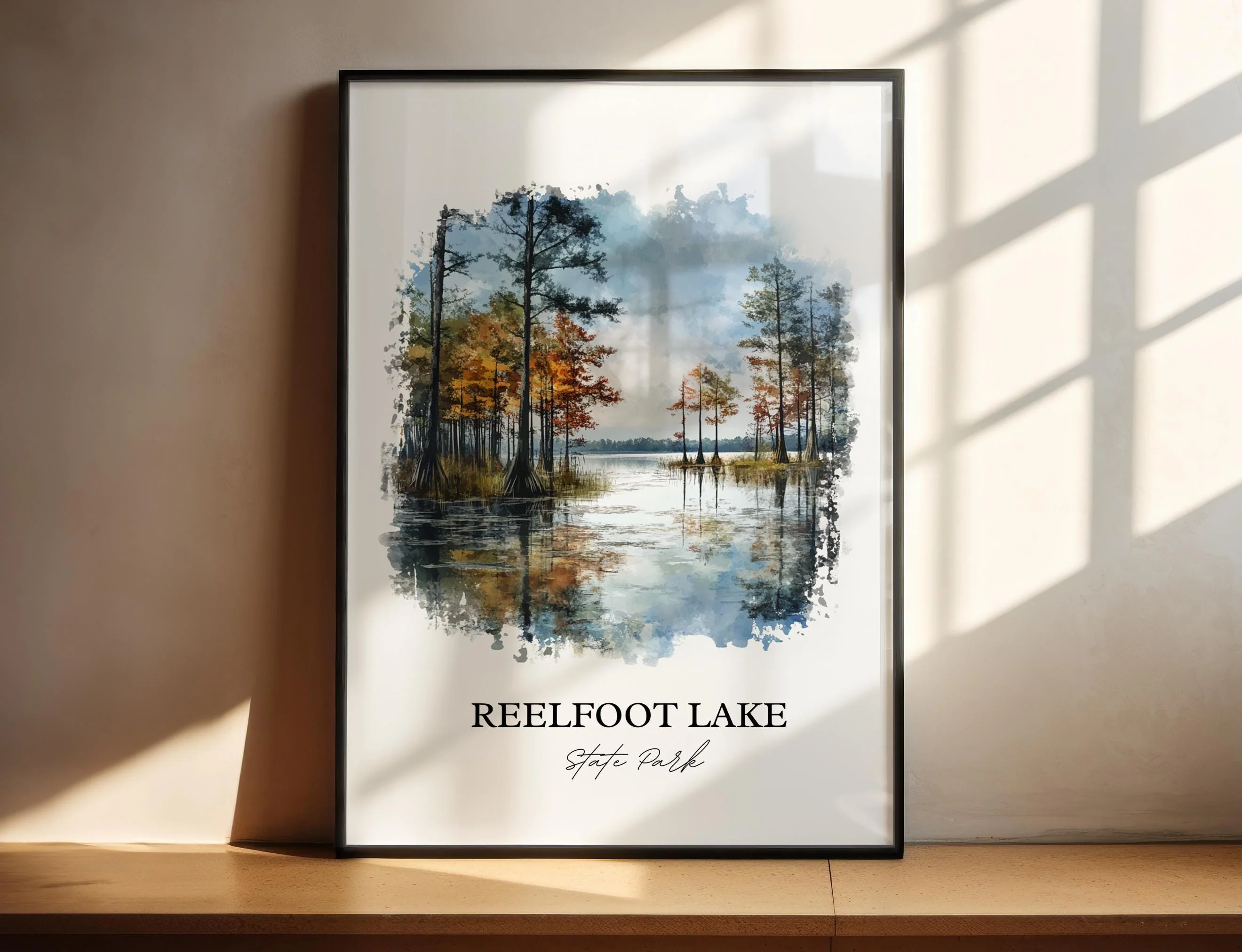 Reelfoot Lake, Tennessee, USA – Watercolor Art Print