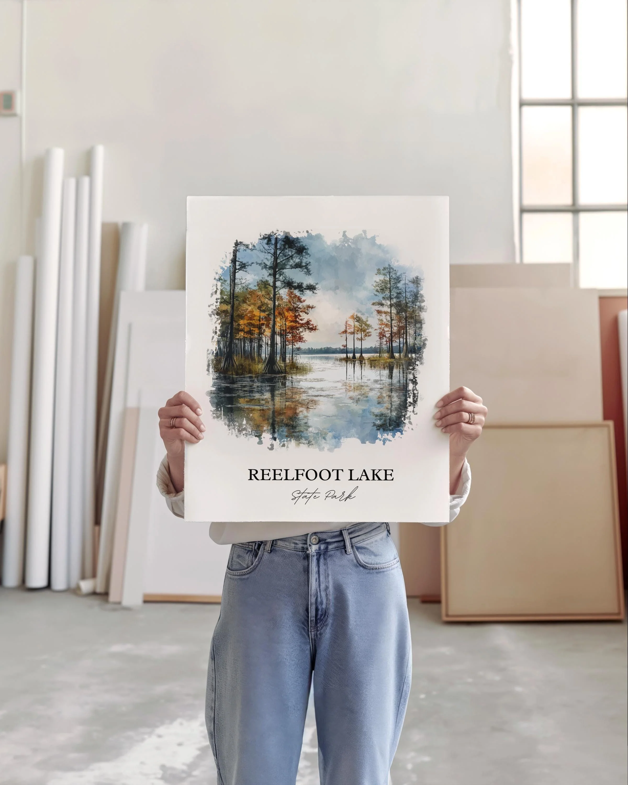 Reelfoot Lake, Tennessee, USA – Watercolor Art Print - Image 6