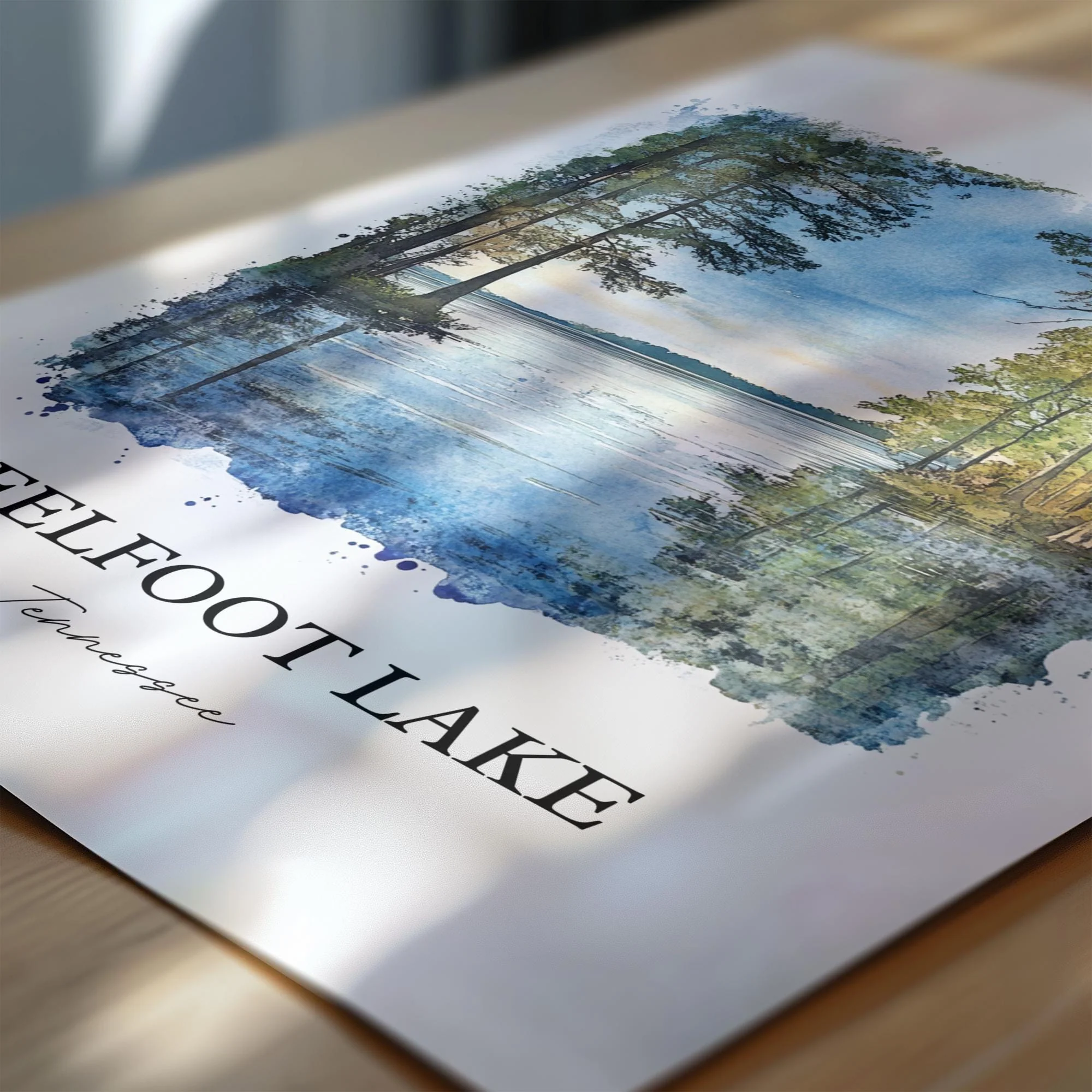 Reelfoot Lake, USA – Watercolor Art Print - Image 2