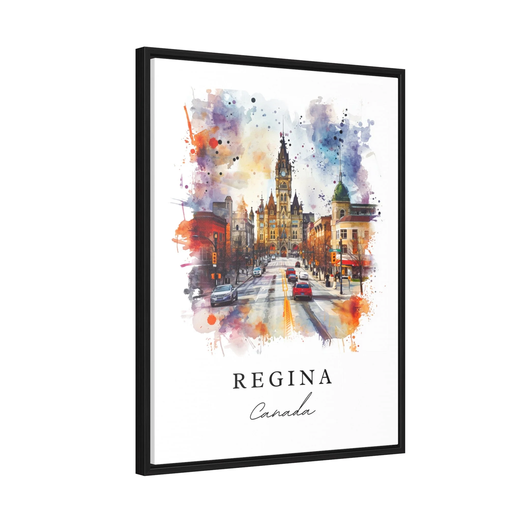Regina, Canada – Watercolor Art Print - Image 7