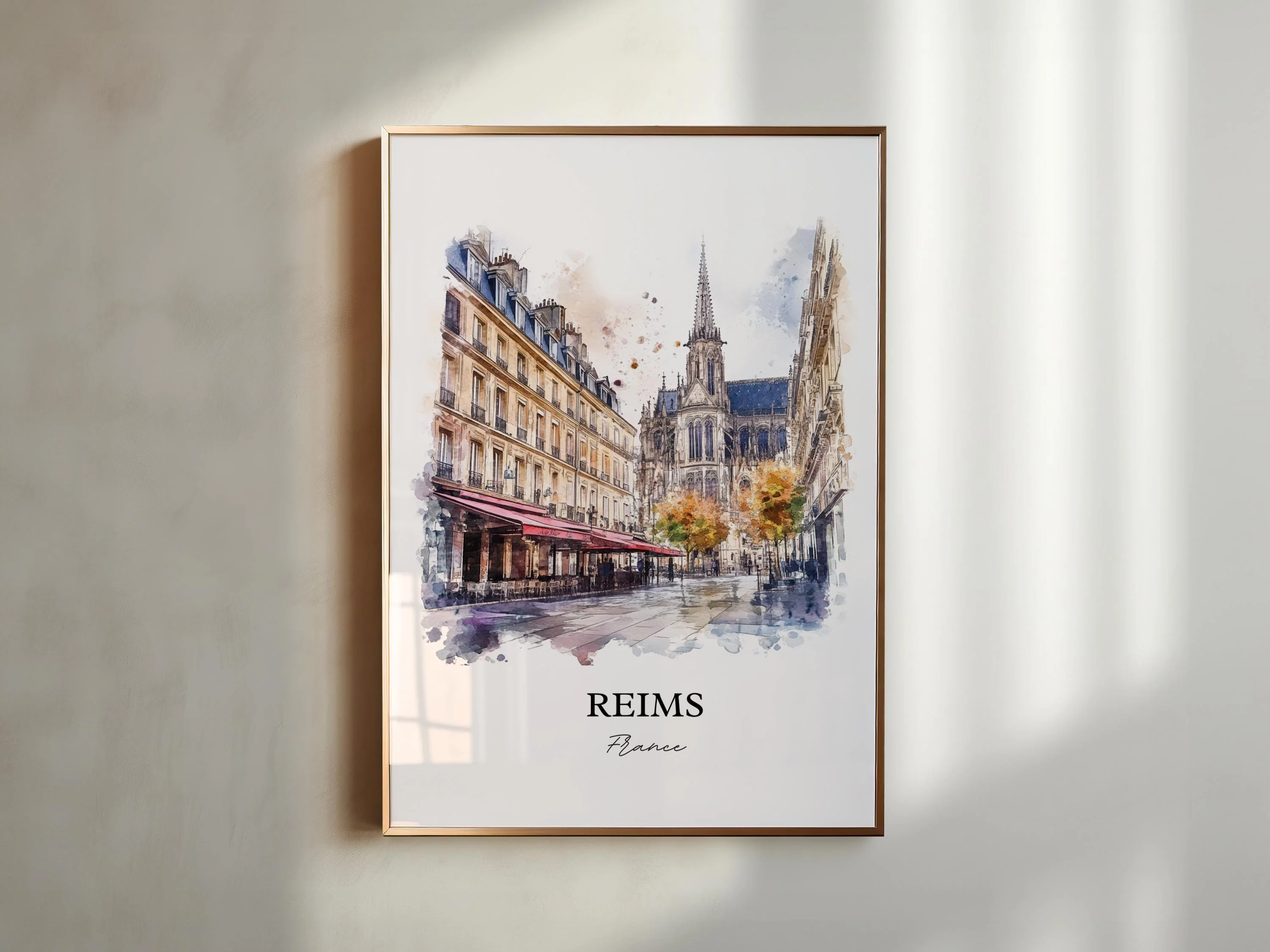 Reims, France – Watercolor Art Print - Image 5