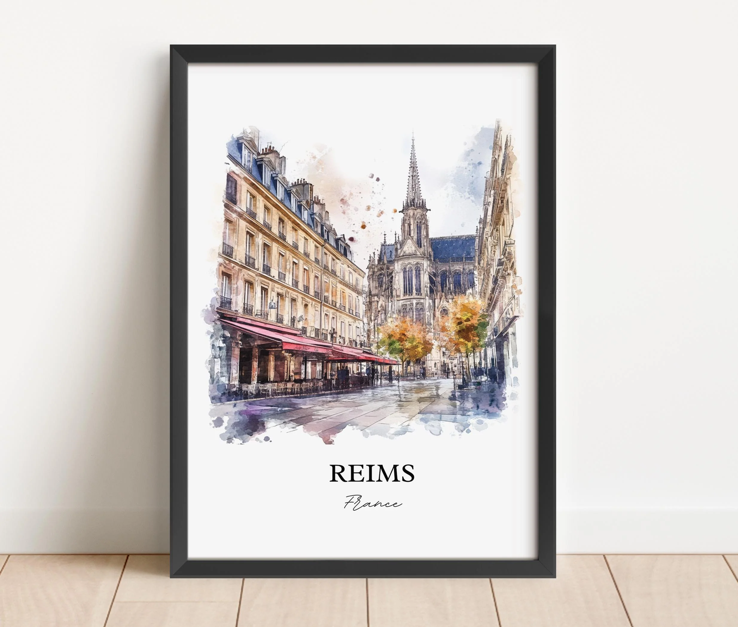 Reims, France – Watercolor Art Print - Image 6