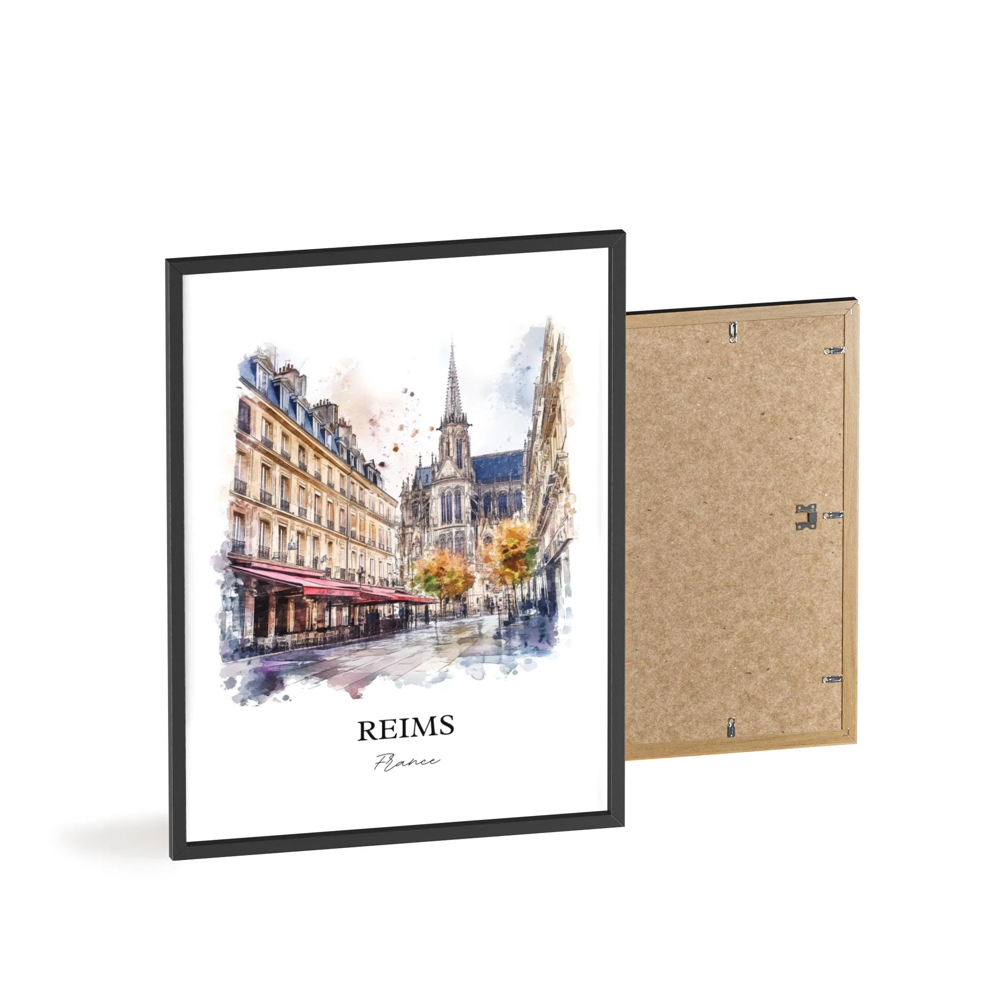 Reims, France – Watercolor Art Print - Image 8