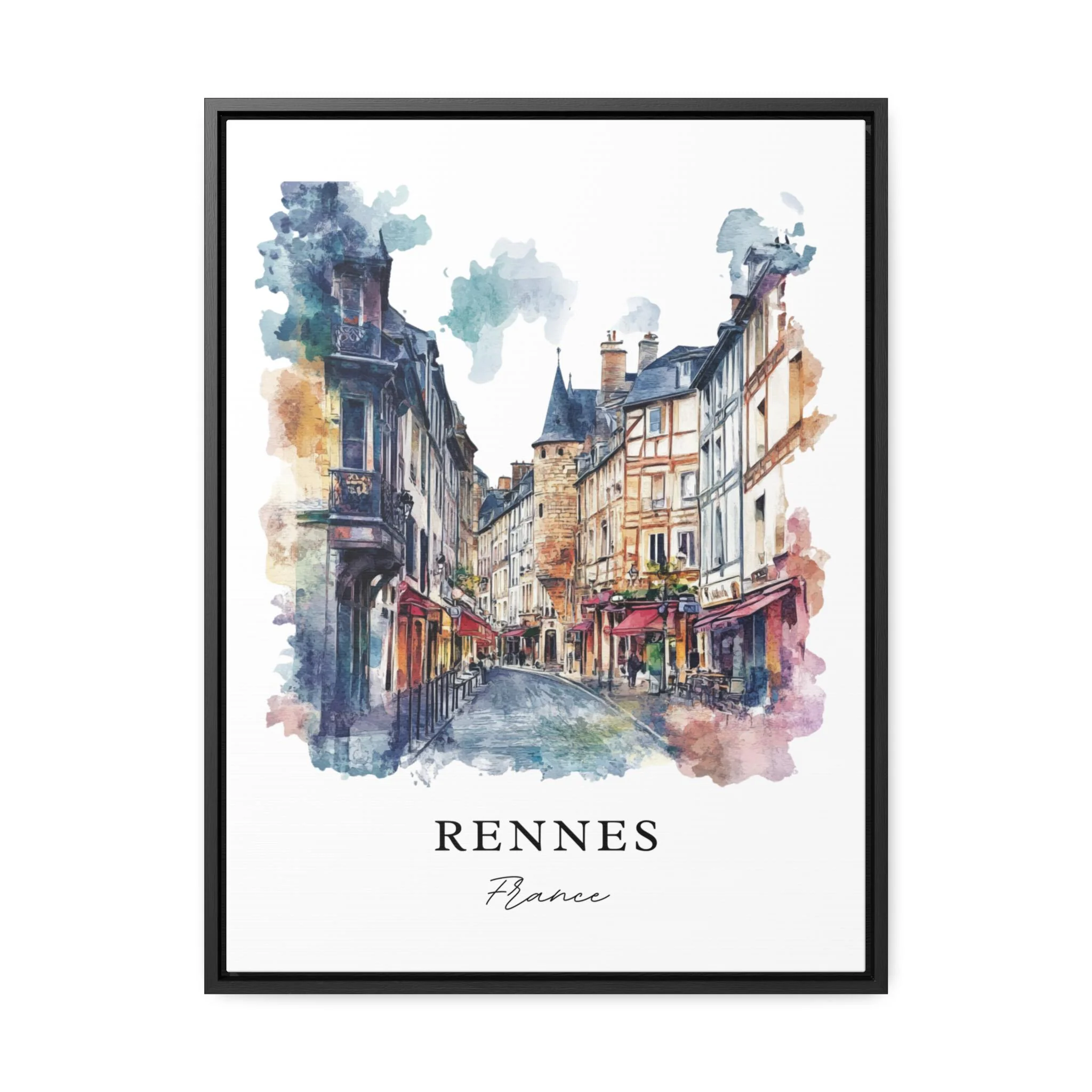Rennes, France – Watercolor Art Print