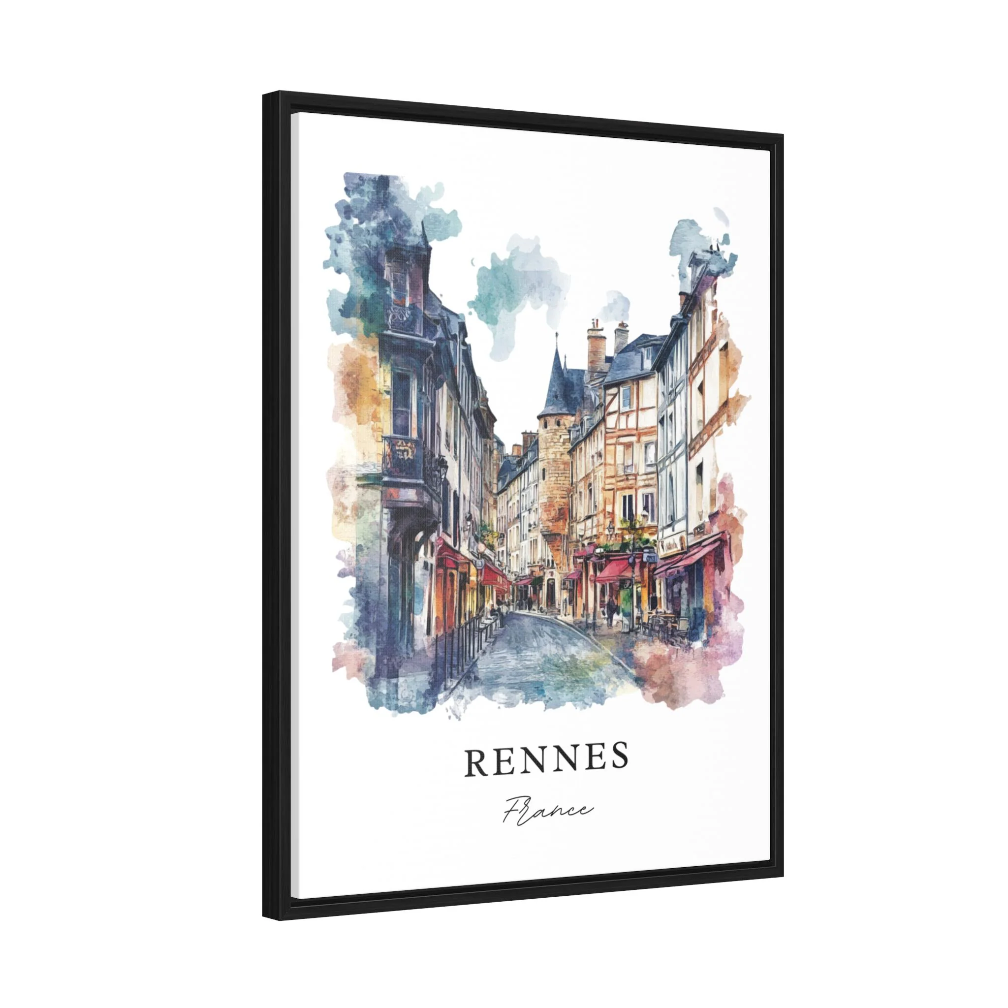 Rennes, France – Watercolor Art Print - Image 2