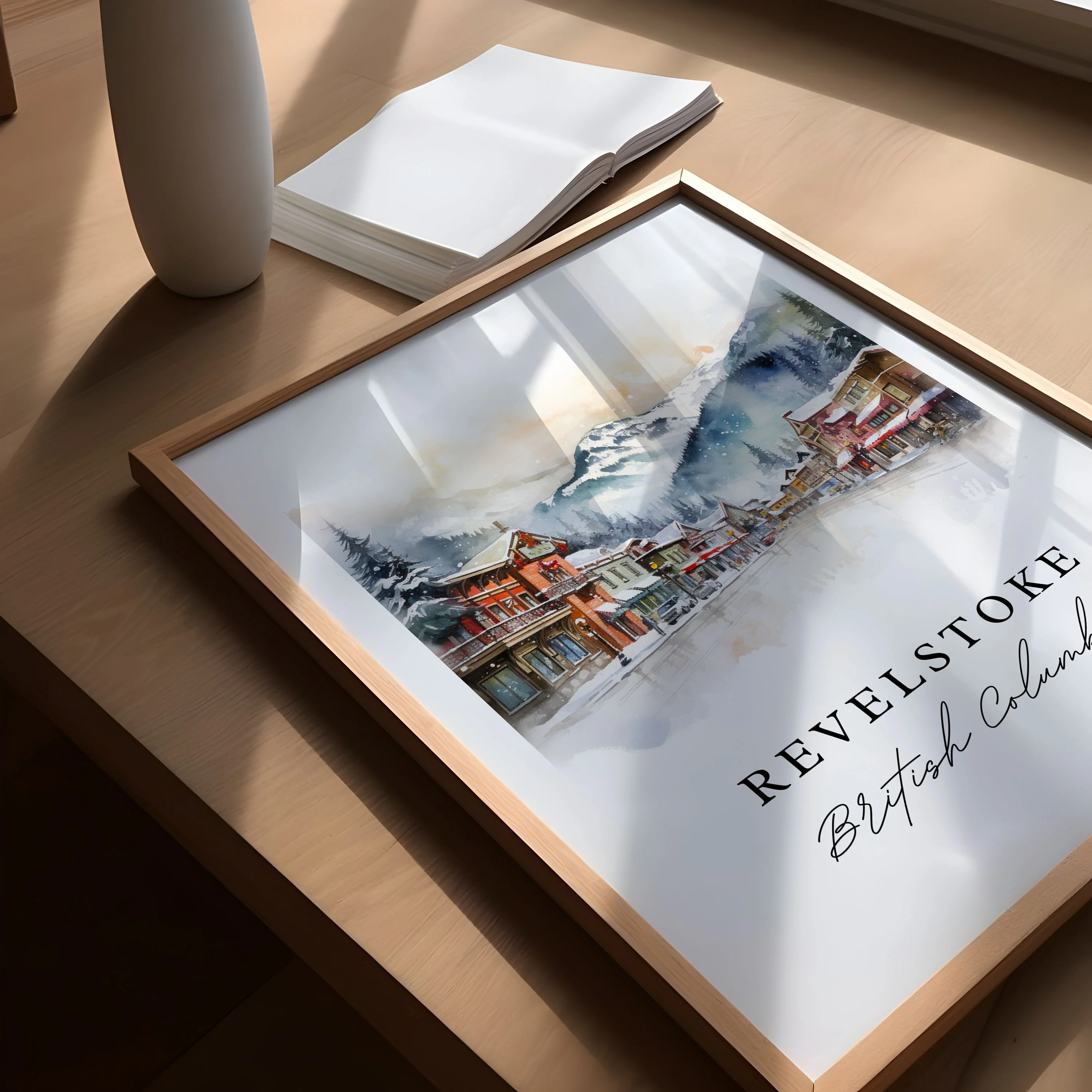Revelstoke, Canada – Watercolor Art Print - Image 3