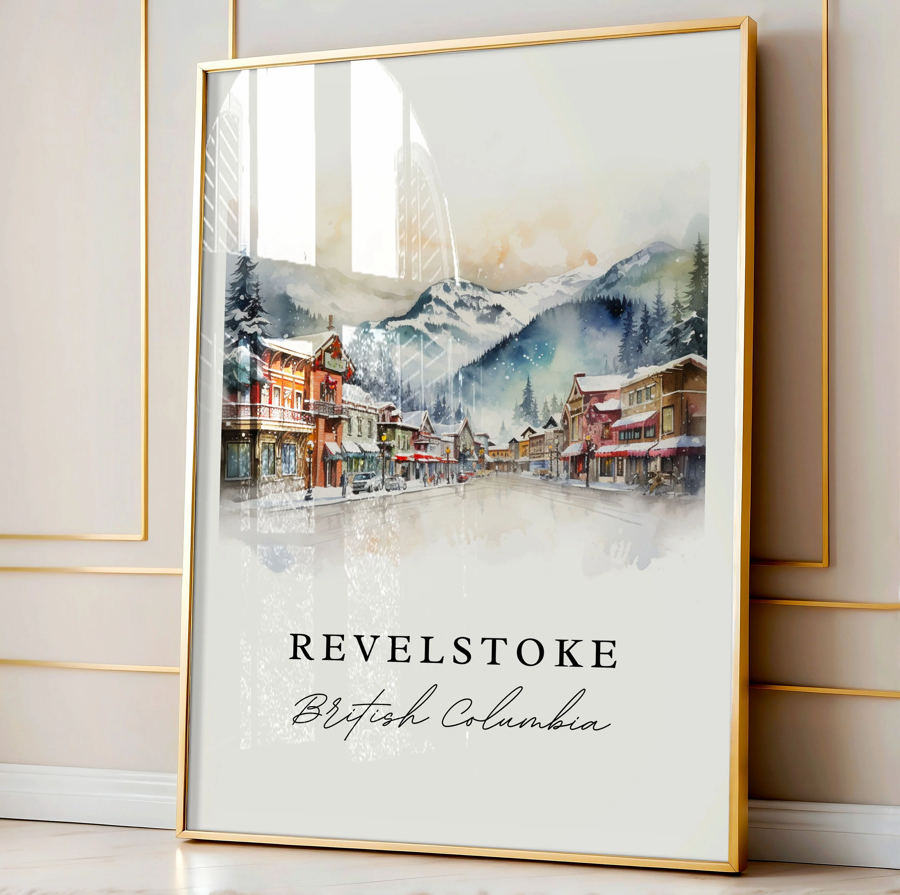 Revelstoke, Canada – Watercolor Art Print - Image 4