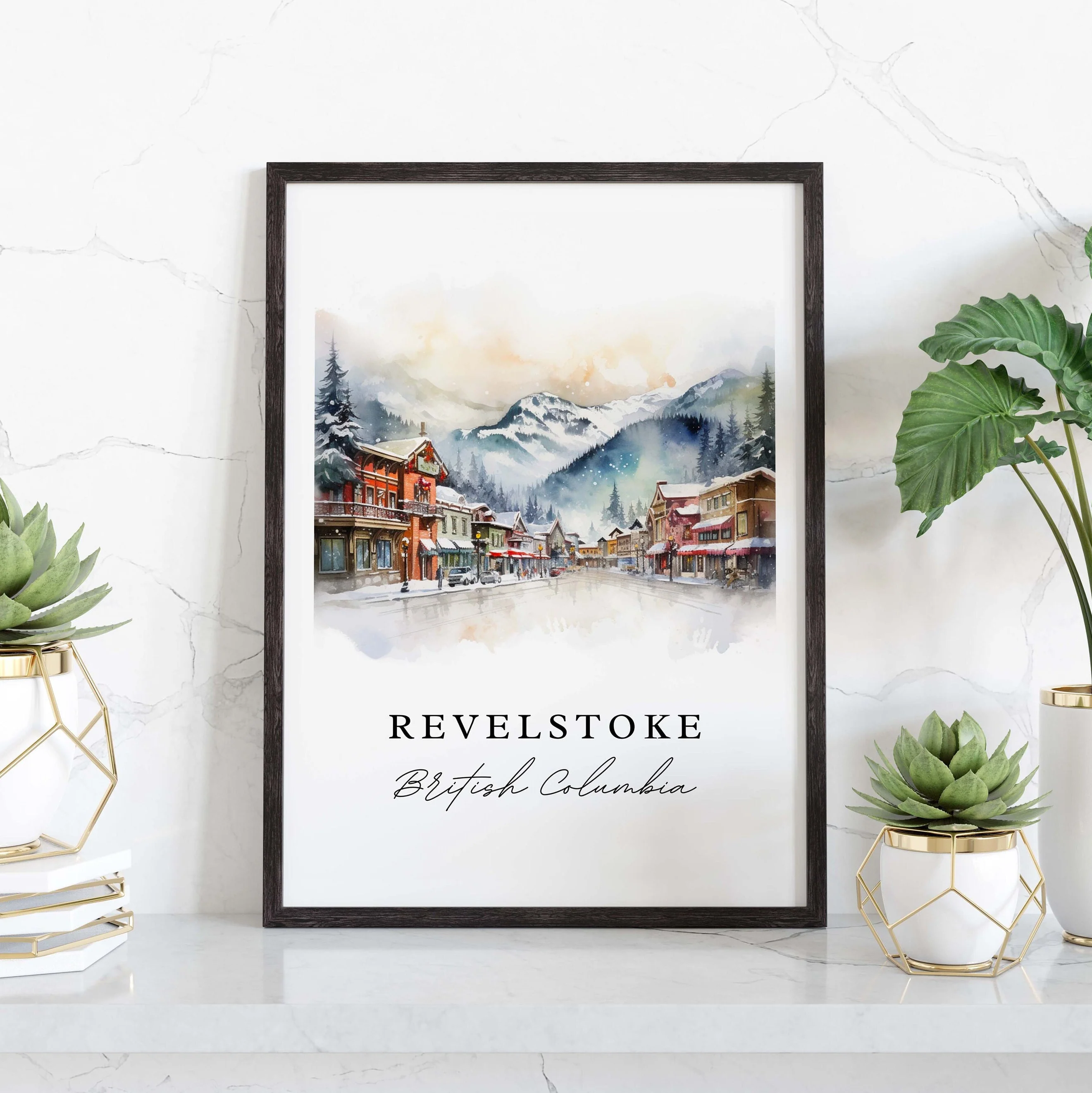 Revelstoke, Canada – Watercolor Art Print - Image 5