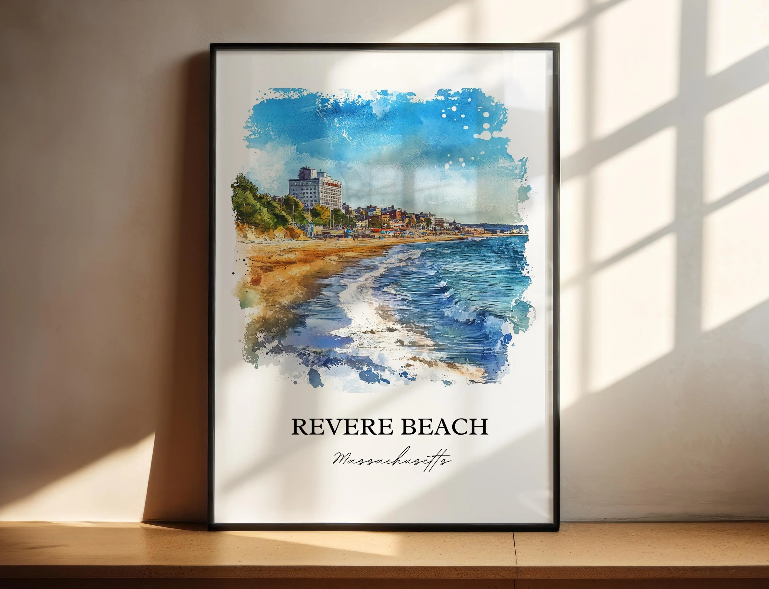 Revere Beach, Massachusetts, Massachusetts – Watercolor Art Print
