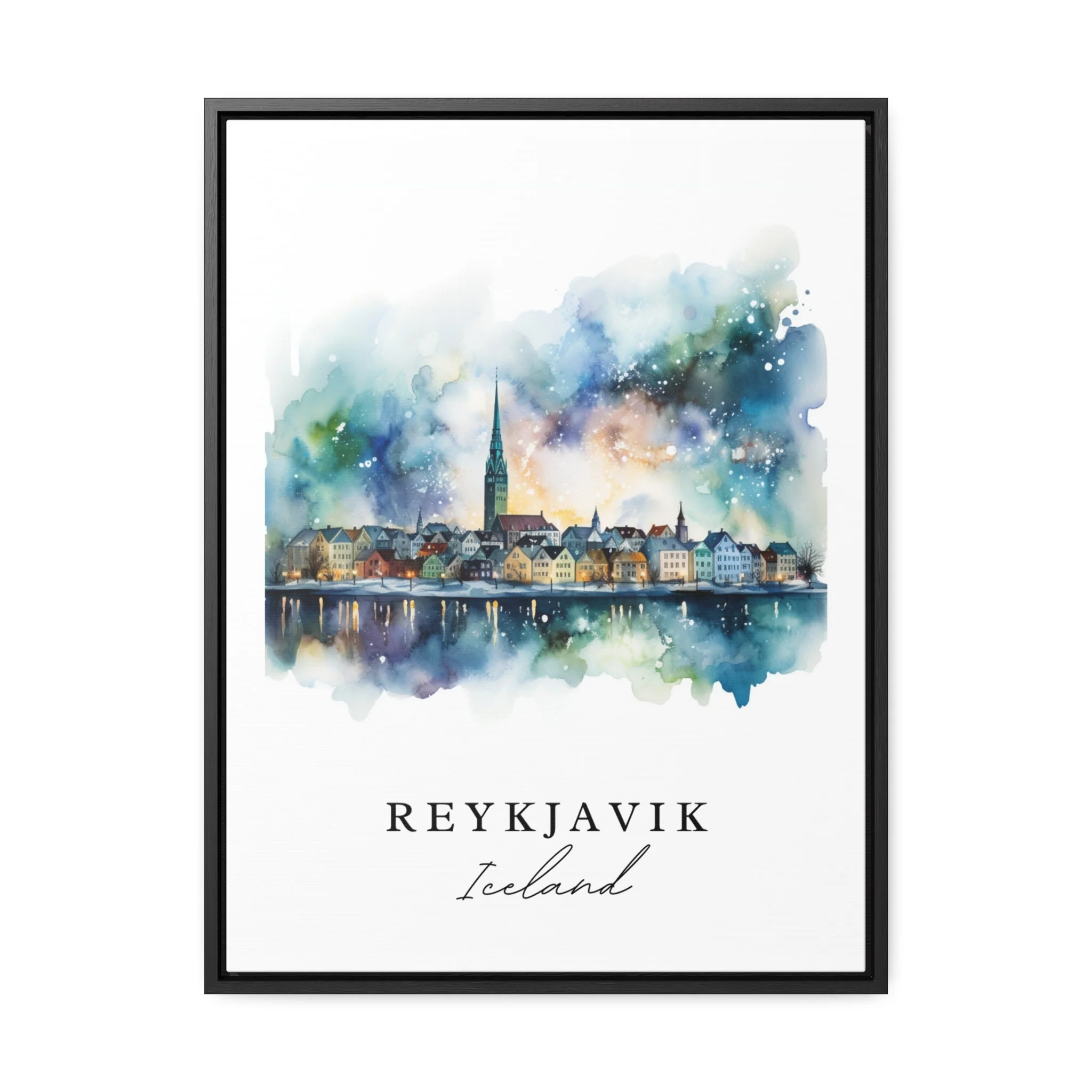 Reykjavik, Iceland – Watercolor Art Print - Image 6
