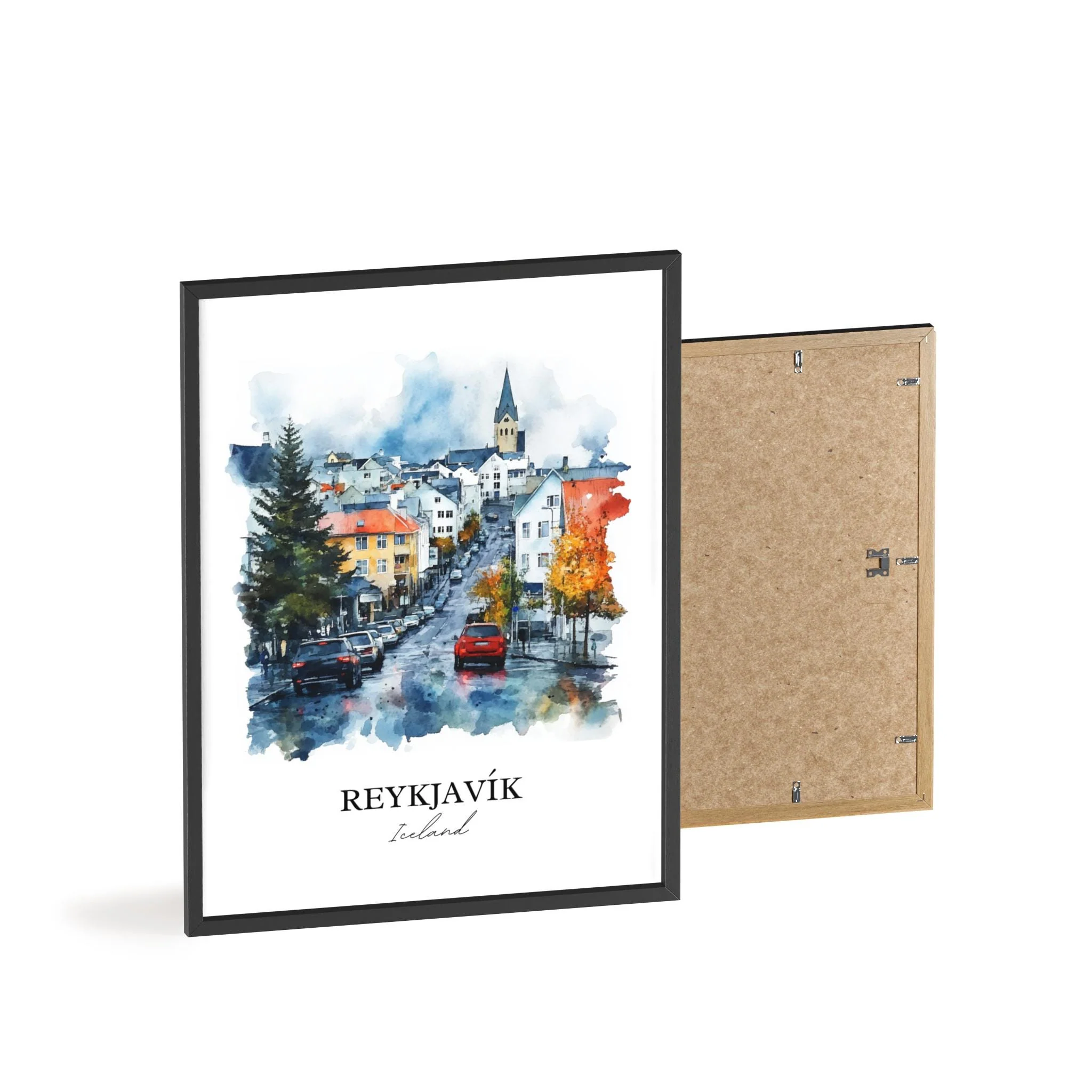 Reykjavik, Iceland – Watercolor Art Print - Image 8