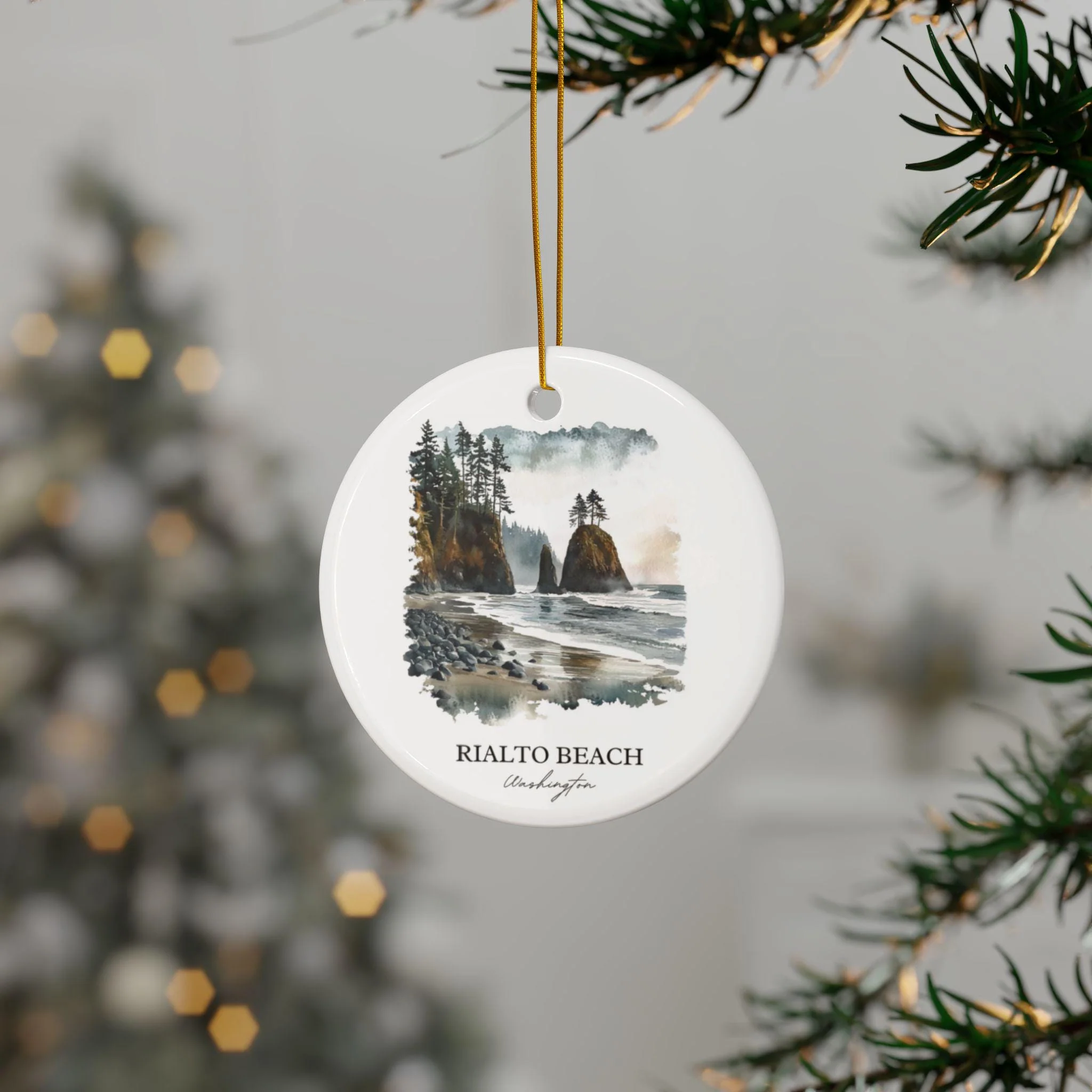 Rialto Beach WA Ornament: Unique Rialto Beach Souvenir, Rialto Beach Xmas Decor, and Authentic Washington State Gift - Image 3